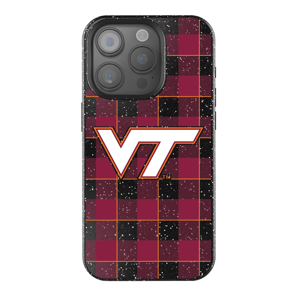 Virginia Tech Hokies Plaid Bling Phone Case
