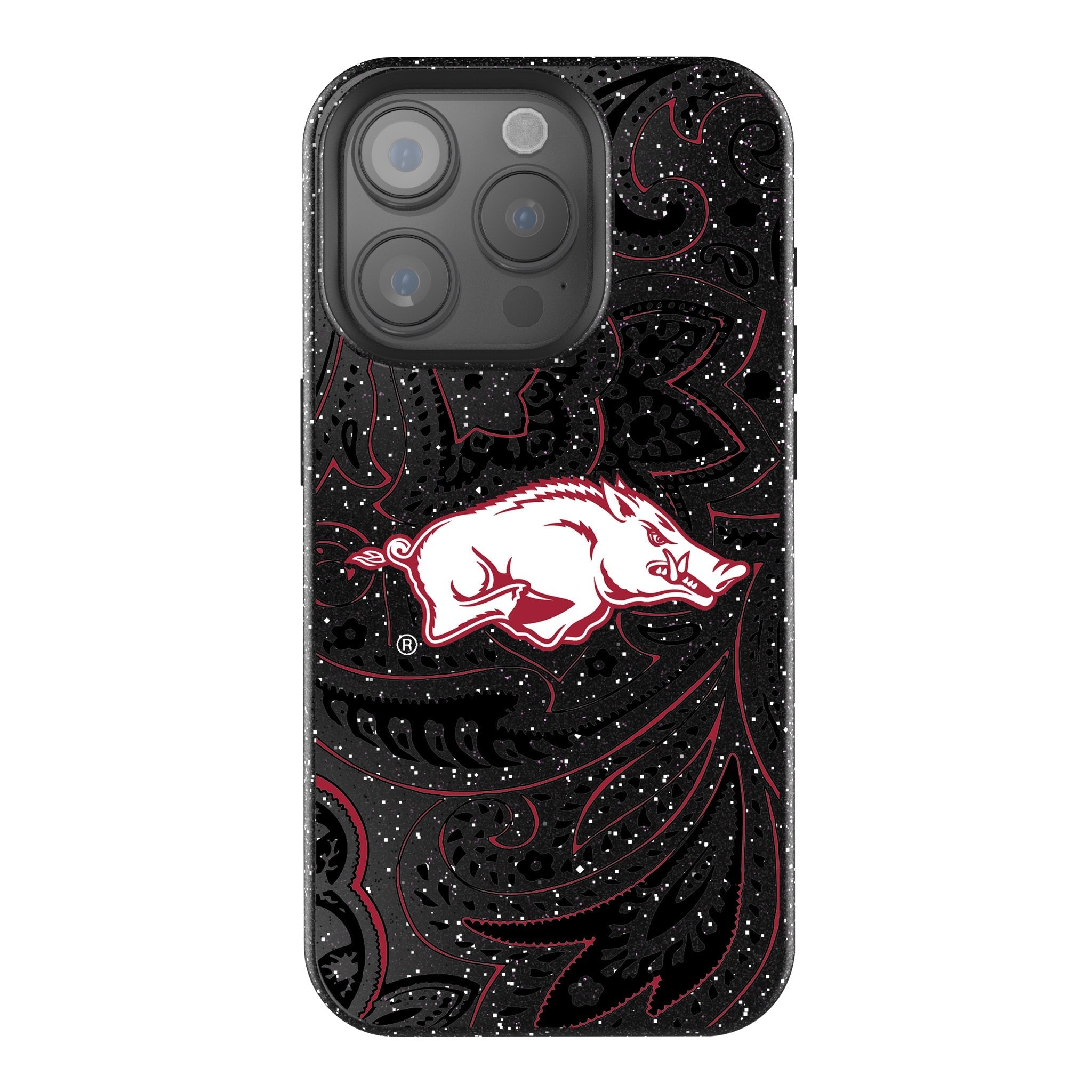 University of Arkansas Fayetteville Razorbacks Paisley Bling Phone Case