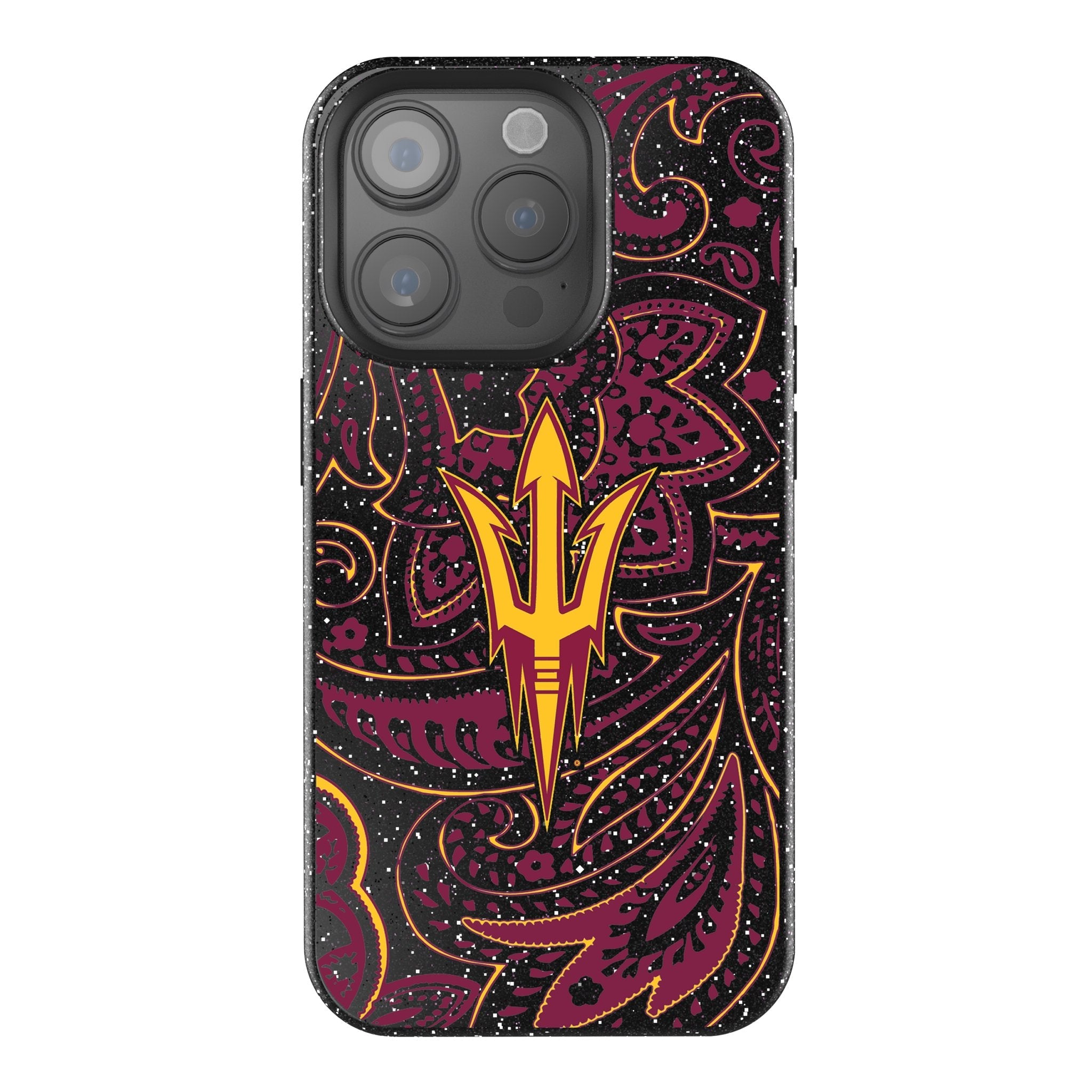 Arizona State University Sun Devils Paisley Bling Phone Case for Apple iPhone 1