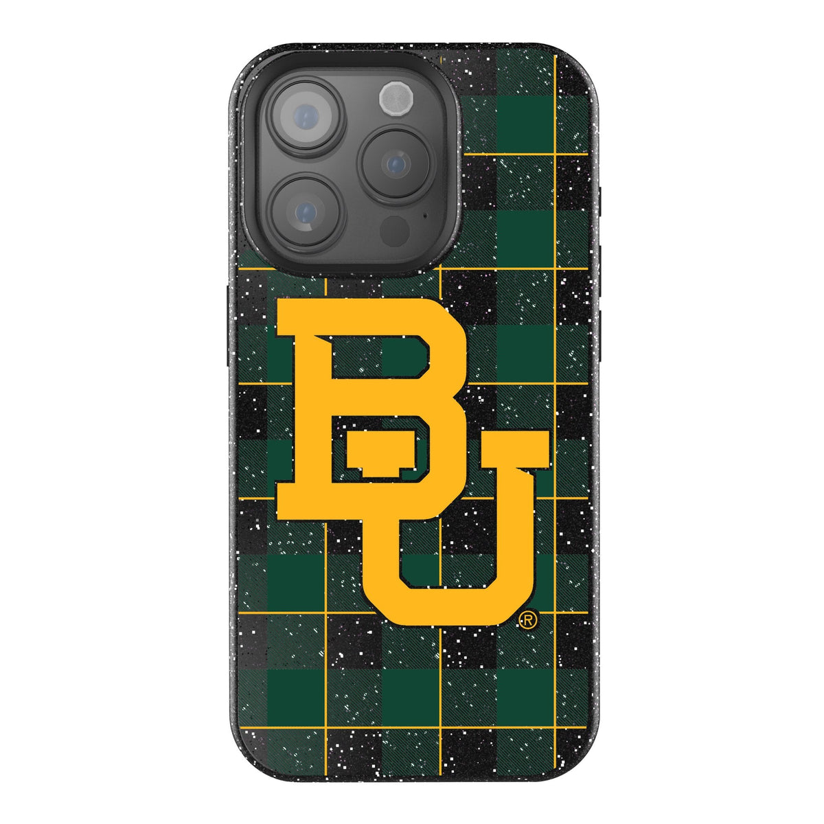 Baylor University Bears Plaid Bling Phone Case