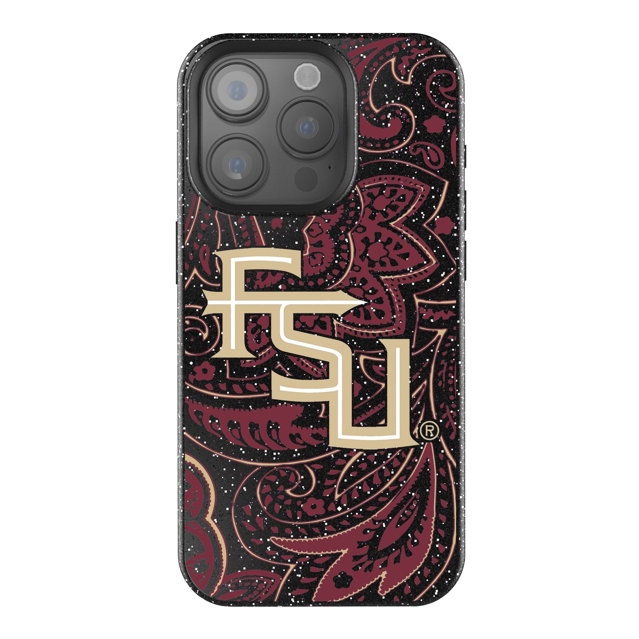Florida State University Seminoles Athletic Wordmark Paisley Bling Phone Case 1