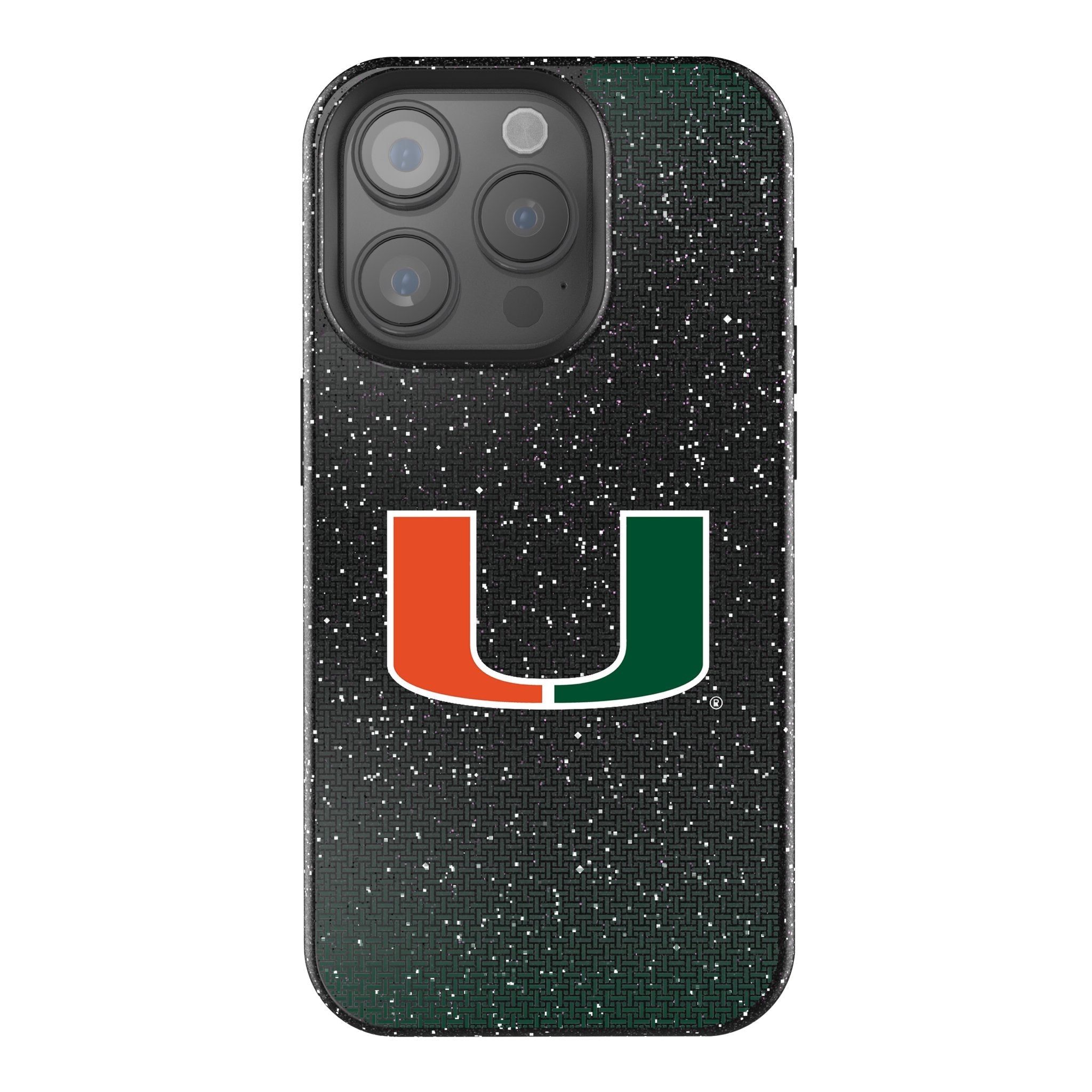 University of Miami Hurricanes Linen Bling Phone Case for Apple iPhone 1