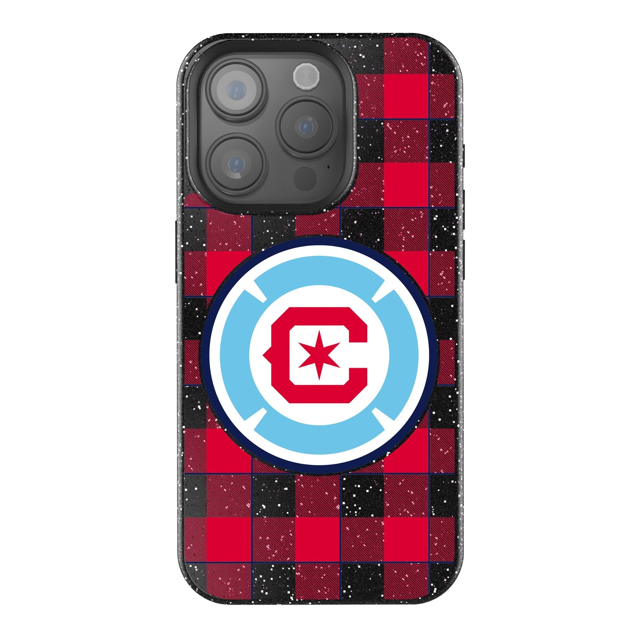 Chicago Fire  Plaid Bling Phone Case