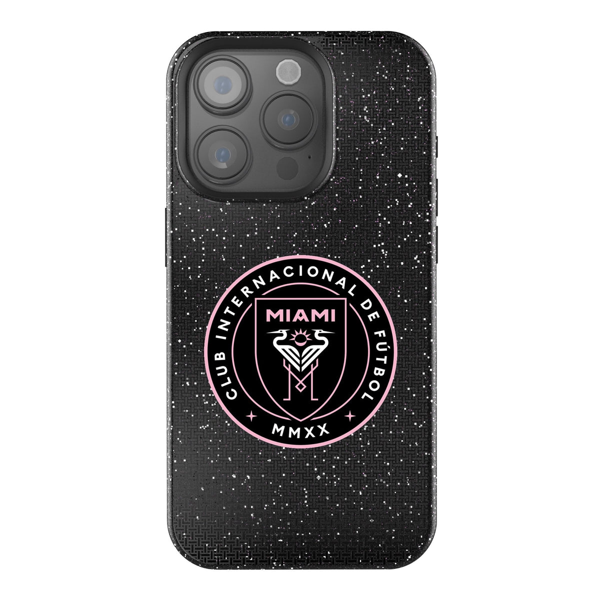 Inter Miami CF Linen Bling Phone Case for Apple iPhone 1