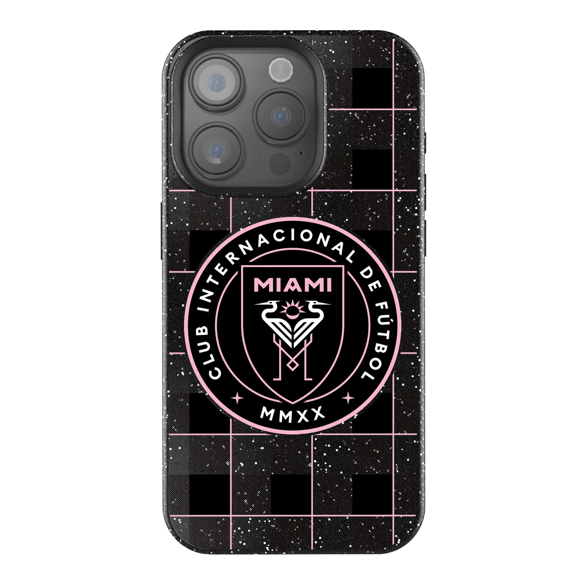 Inter Miami CF  Plaid Bling Phone Case 1