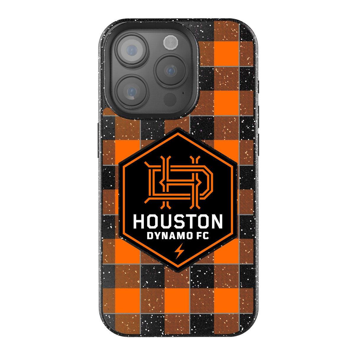 Houston Dynamo  Plaid Bling Phone Case 1