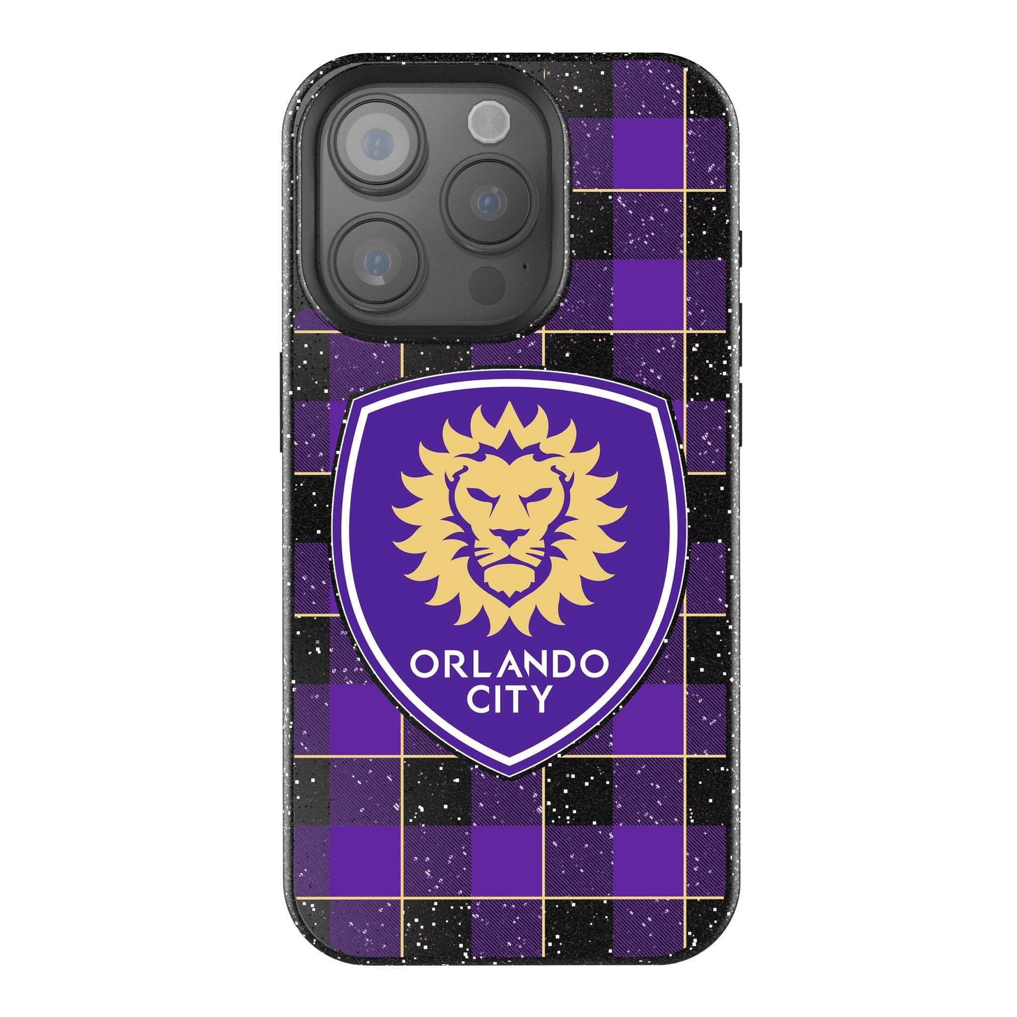 Orlando City Soccer Club  Plaid Bling Phone Case