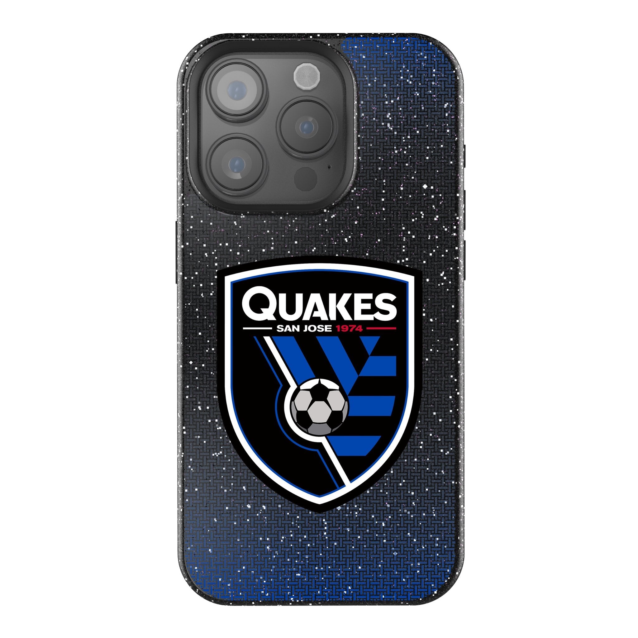 San Jose Earthquakes Linen Bling Phone Case for Apple iPhone 1