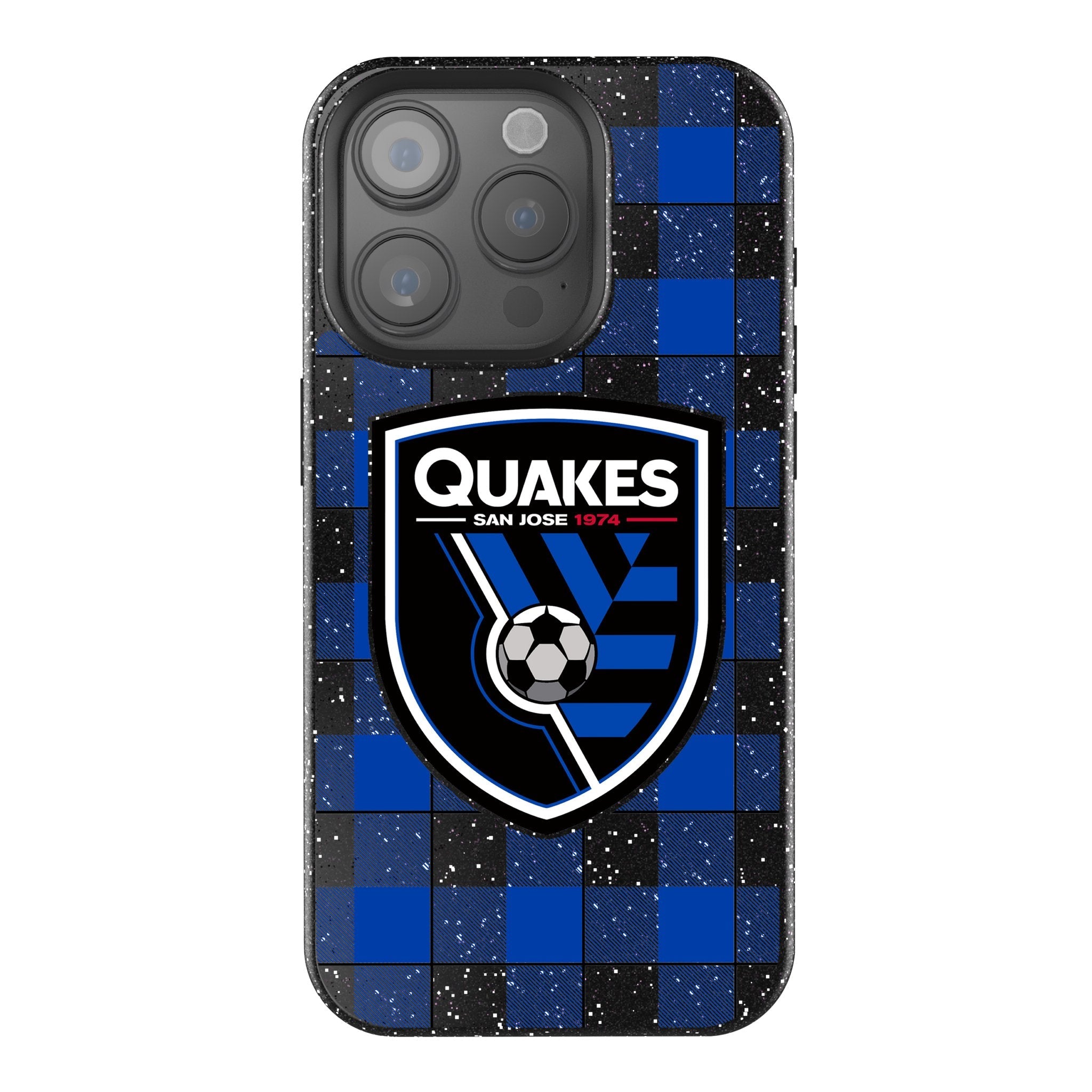San Jose Earthquakes   Plaid Bling Phone Case 1