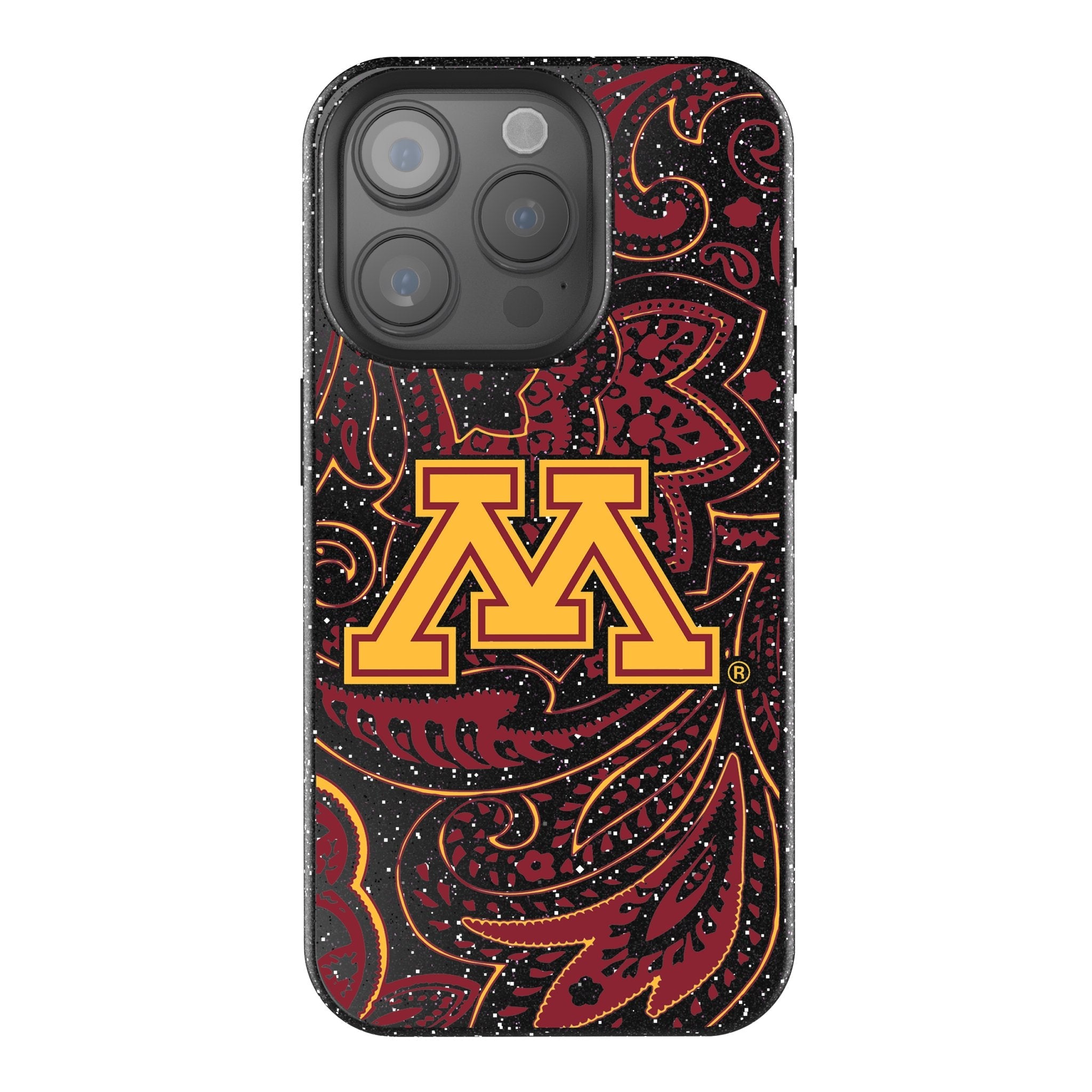 University of Minnesota Golden Gophers Paisley Bling Phone Case