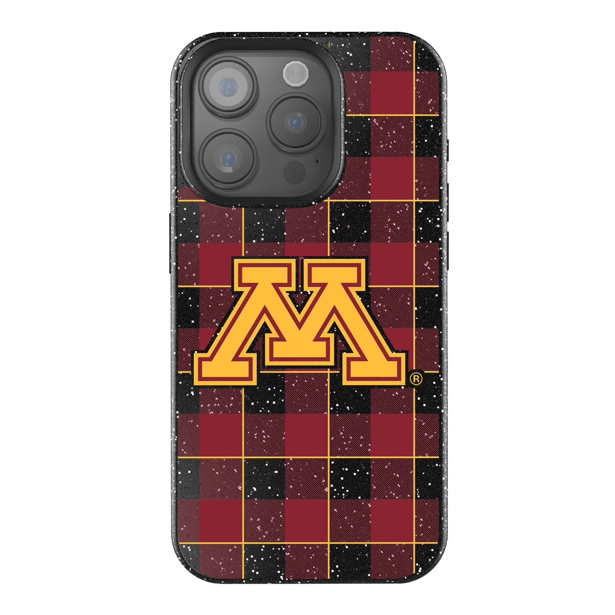 University of Minnesota Golden Gophers Plaid Bling Phone Case