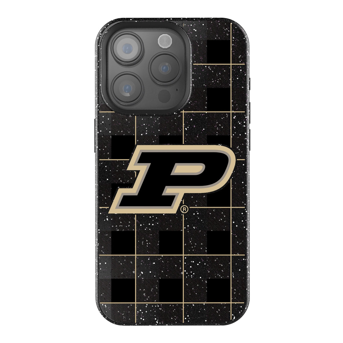 Purdue University Boilermakers Plaid Bling Phone Case