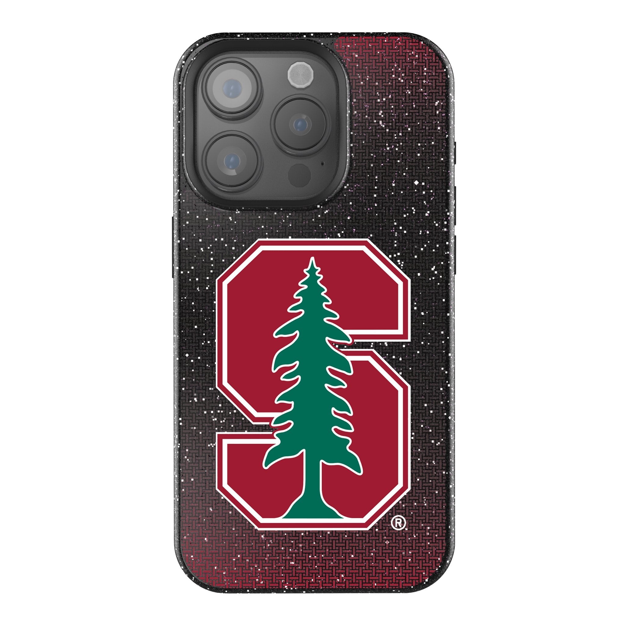 Stanford University Cardinal Linen Bling Phone Case for Apple iPhone