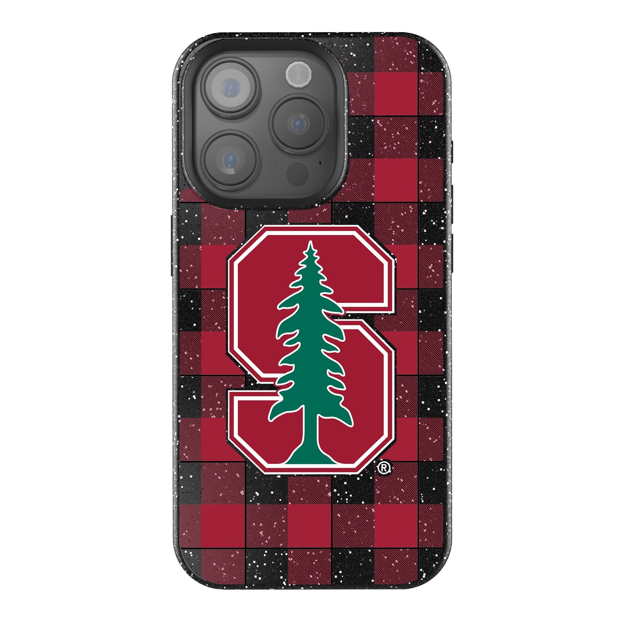 Stanford University Cardinal Plaid Bling Phone Case