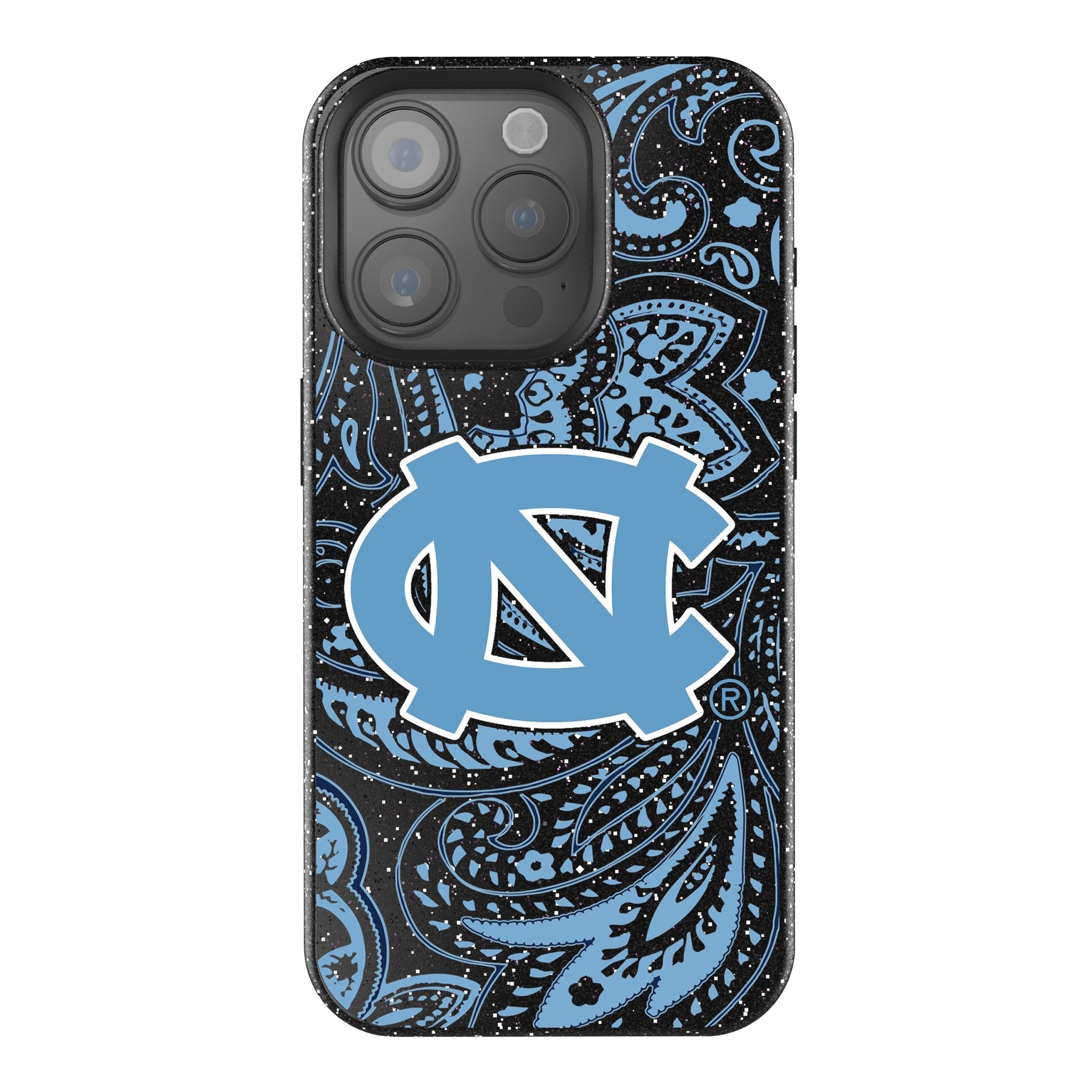 University of North Carolina Tar Heels Paisley Bling Phone Case 1