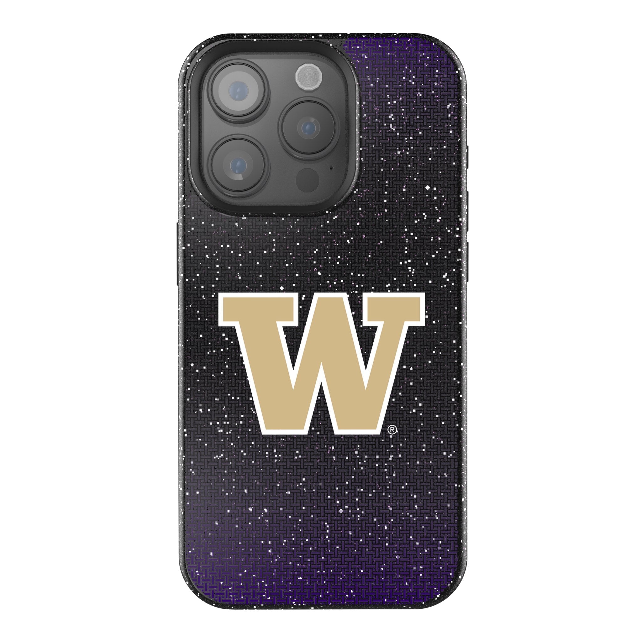 University of Washington Huskies Linen Bling Phone Case for Apple iPhone