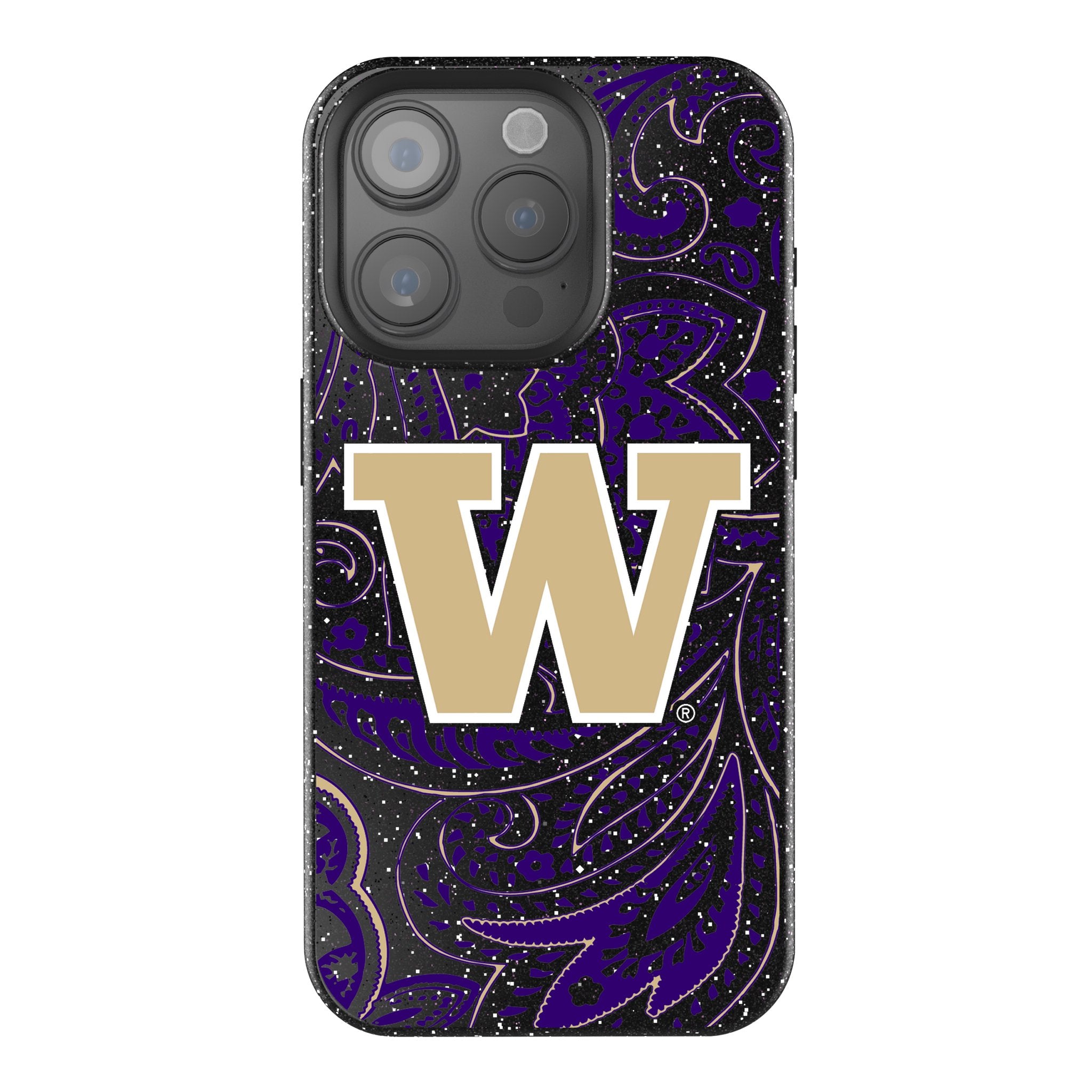 University of Washington Huskies Paisley Bling Phone Case