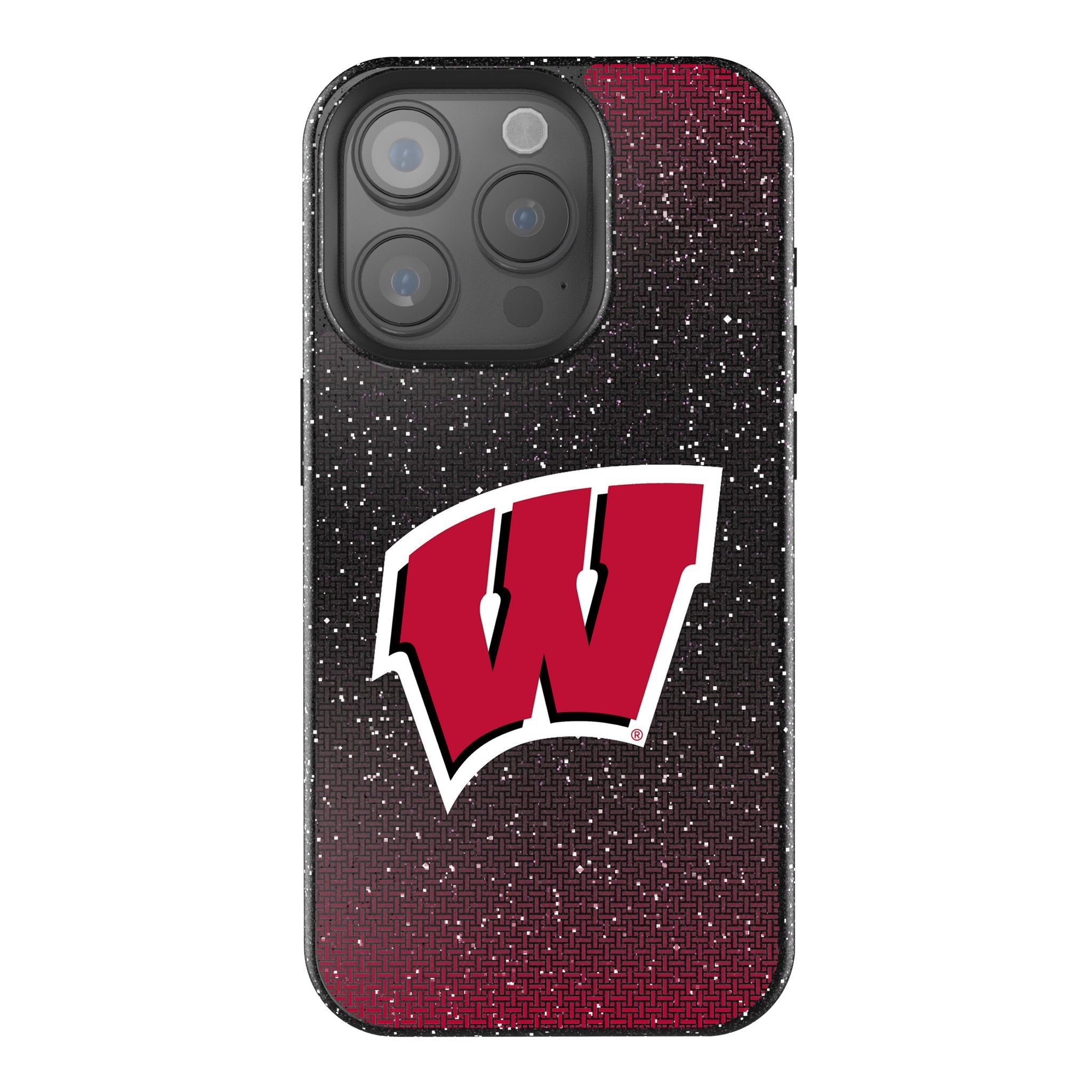 University of Wisconsin Badgers Linen Bling Phone Case for Apple iPhone