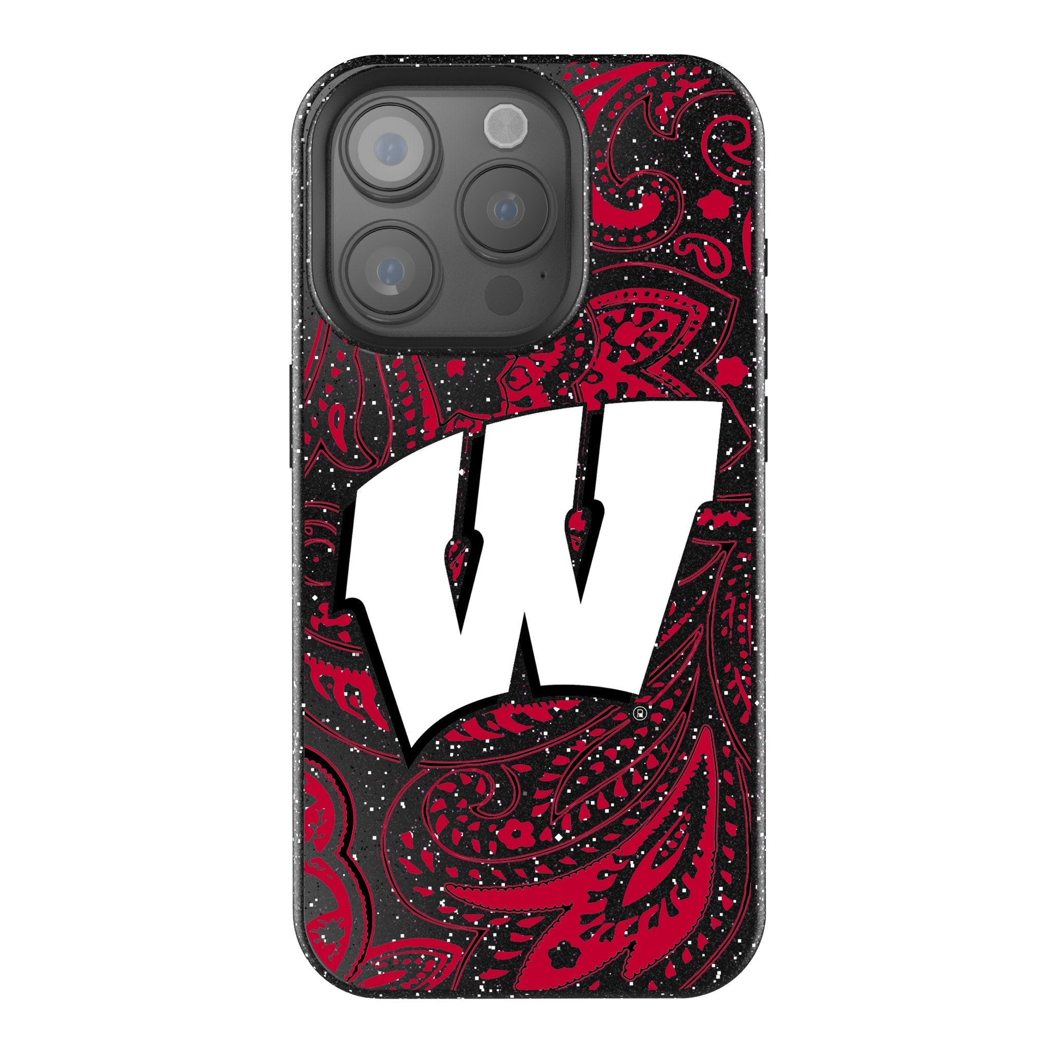 University of Wisconsin Badgers Paisley Bling Phone Case 1