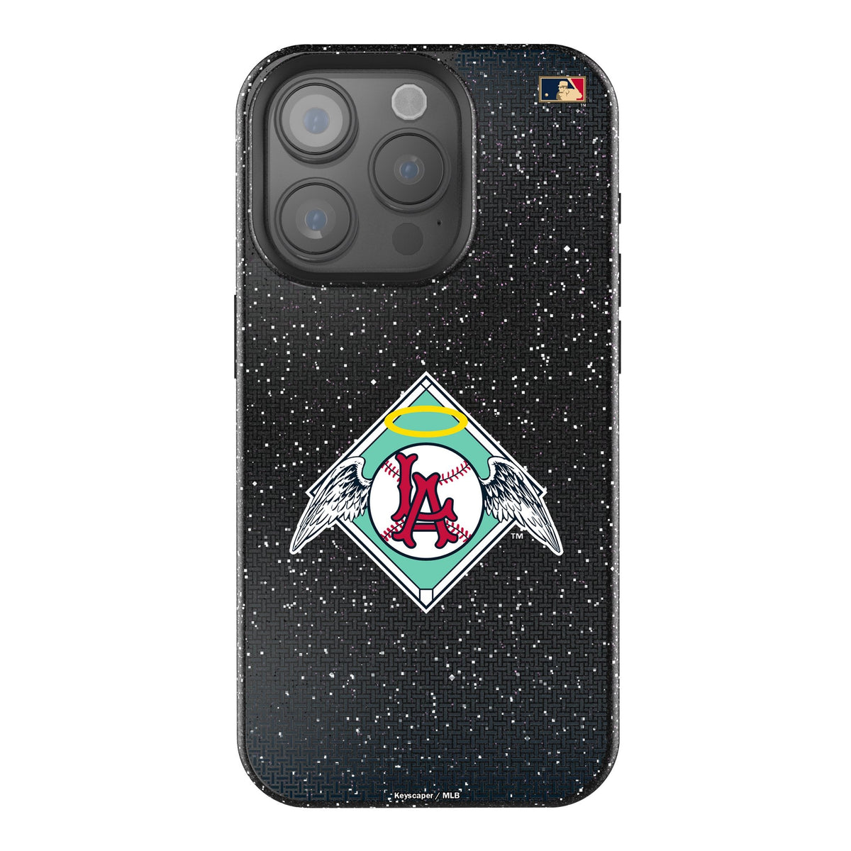 LA Angels 1961-1965 - Cooperstown Collection Linen Bling Phone Case for Apple iPhone
