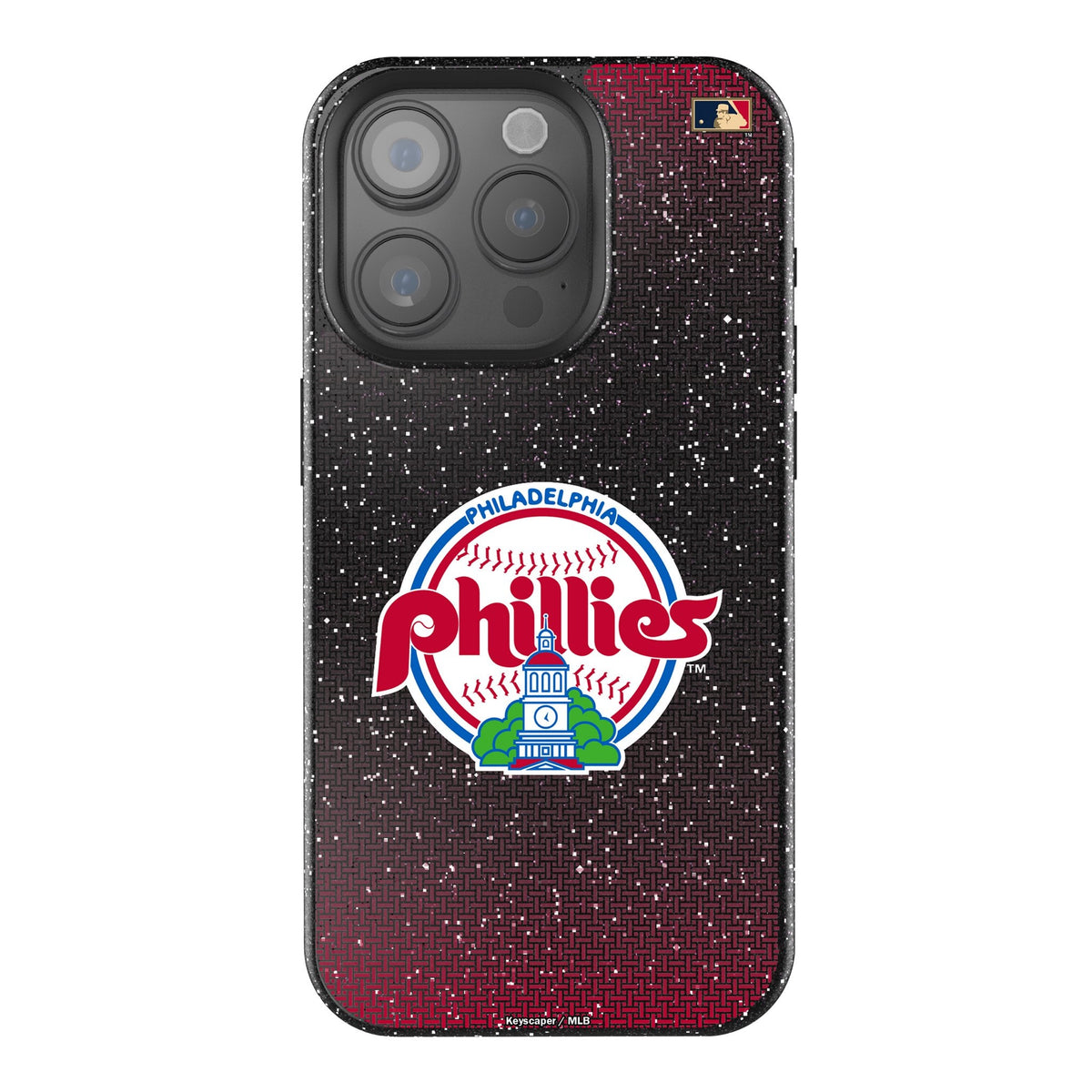 Philadelphia Phillies 1984-1991 - Cooperstown Collection Linen Bling Phone Case for Apple iPhone
