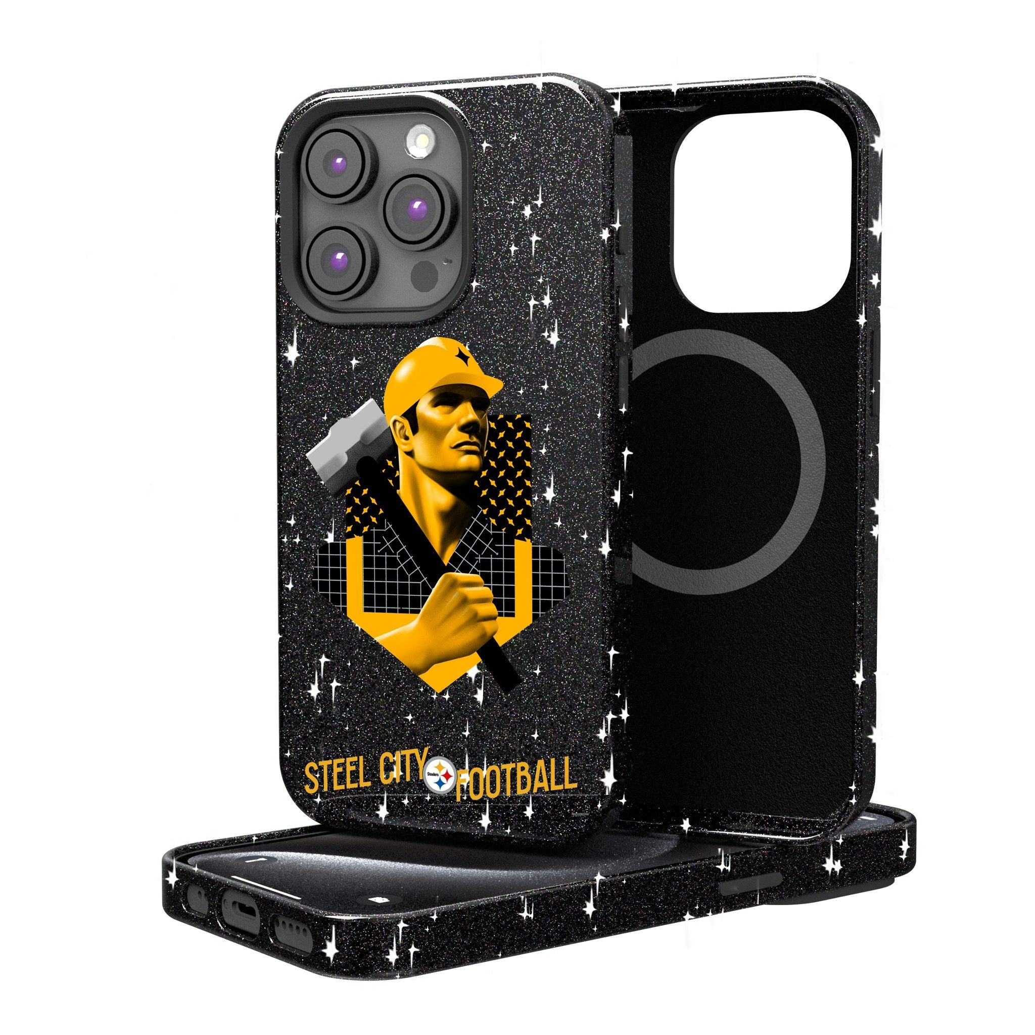 Pittsburgh Steelers 2024 Illustrated Limited Edition Bling Phone Case 1