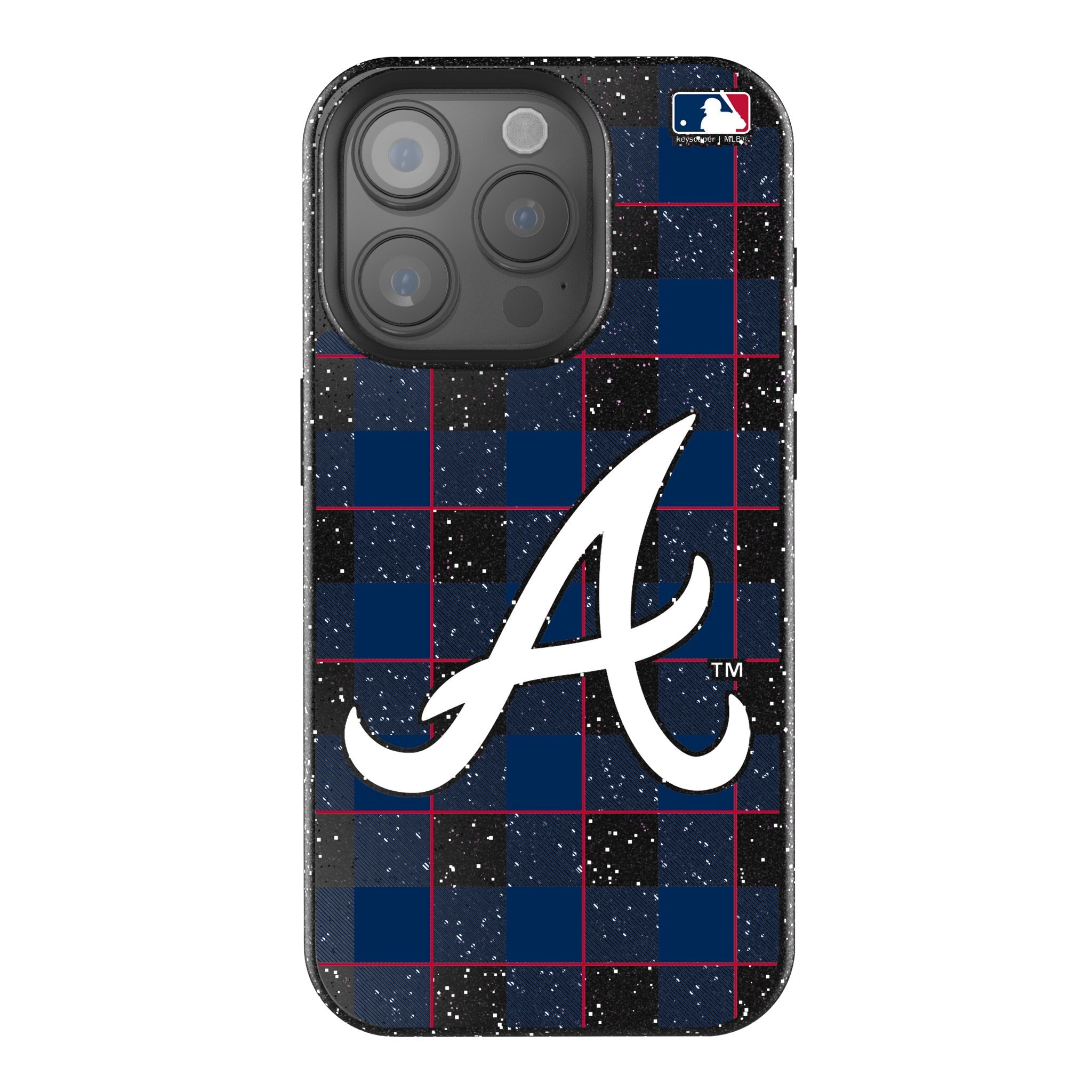 Atlanta Braves Plaid Bling Phone Case 1