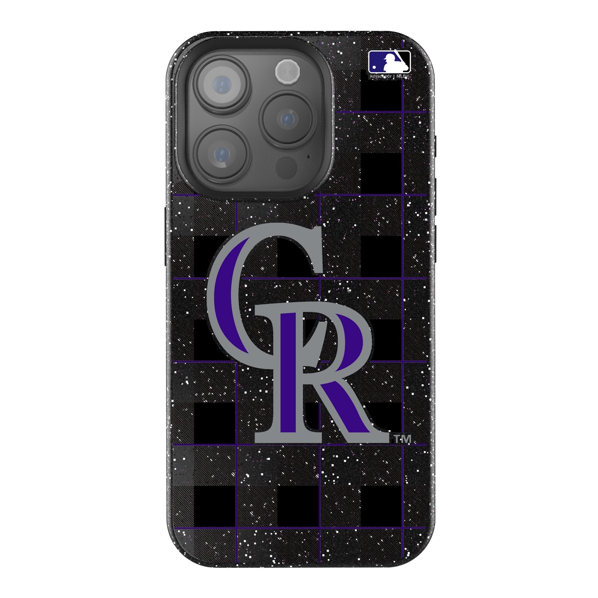 Colorado Rockies Plaid Bling Phone Case