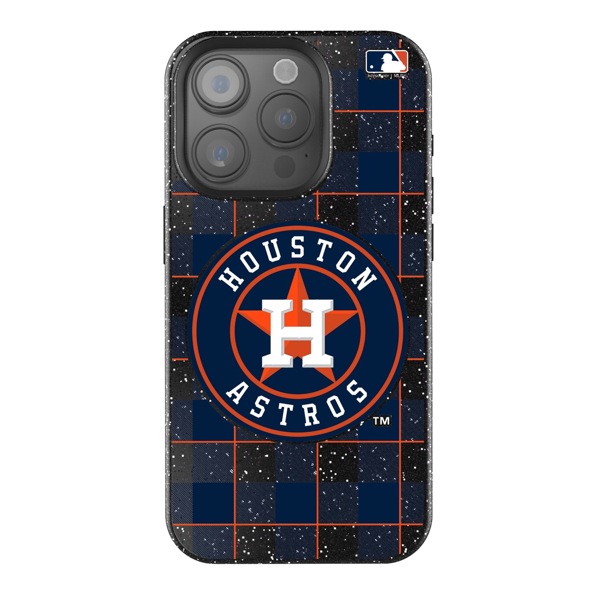 Houston Astros Plaid Bling Phone Case 1