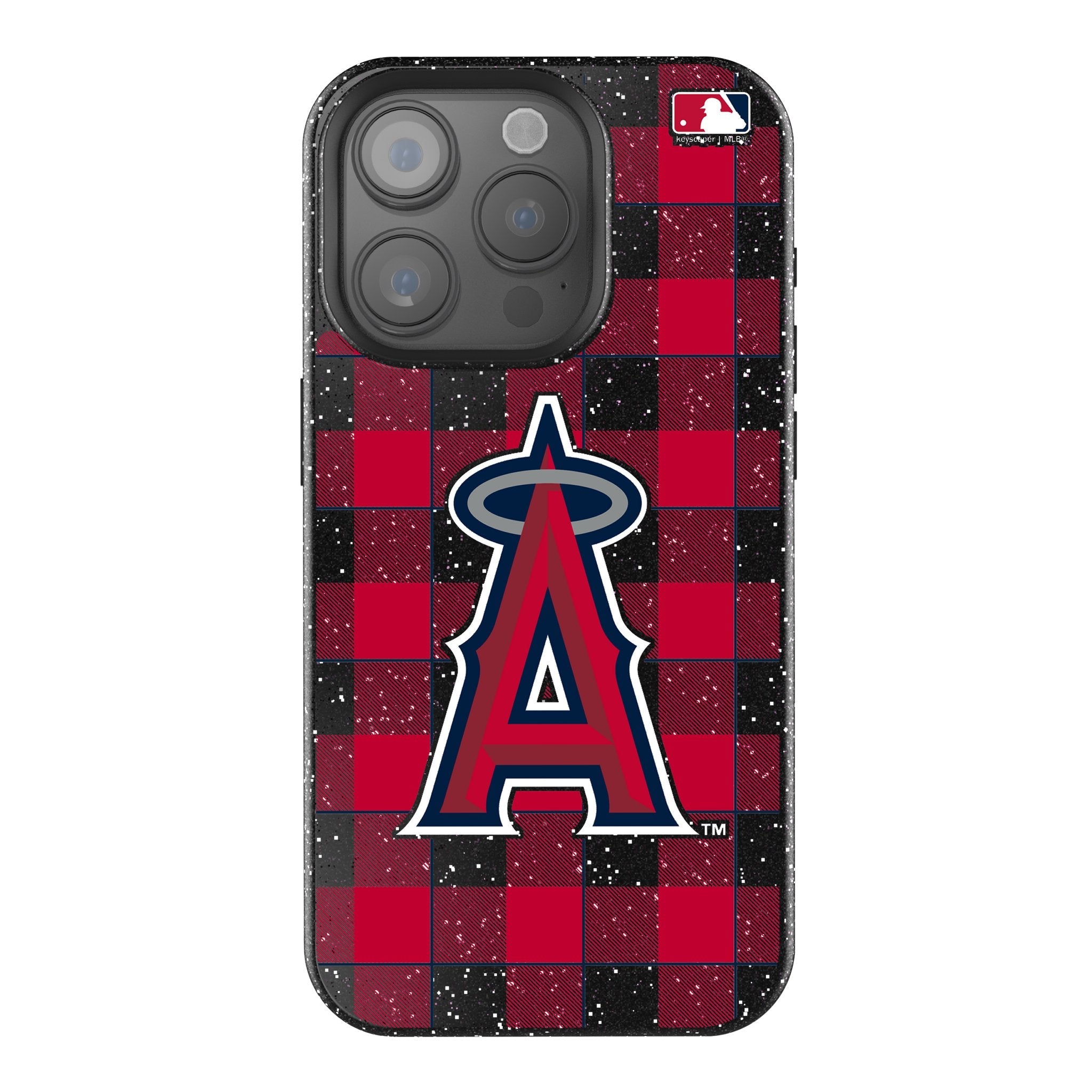 Los Angeles Angels Plaid Bling Phone Case 1