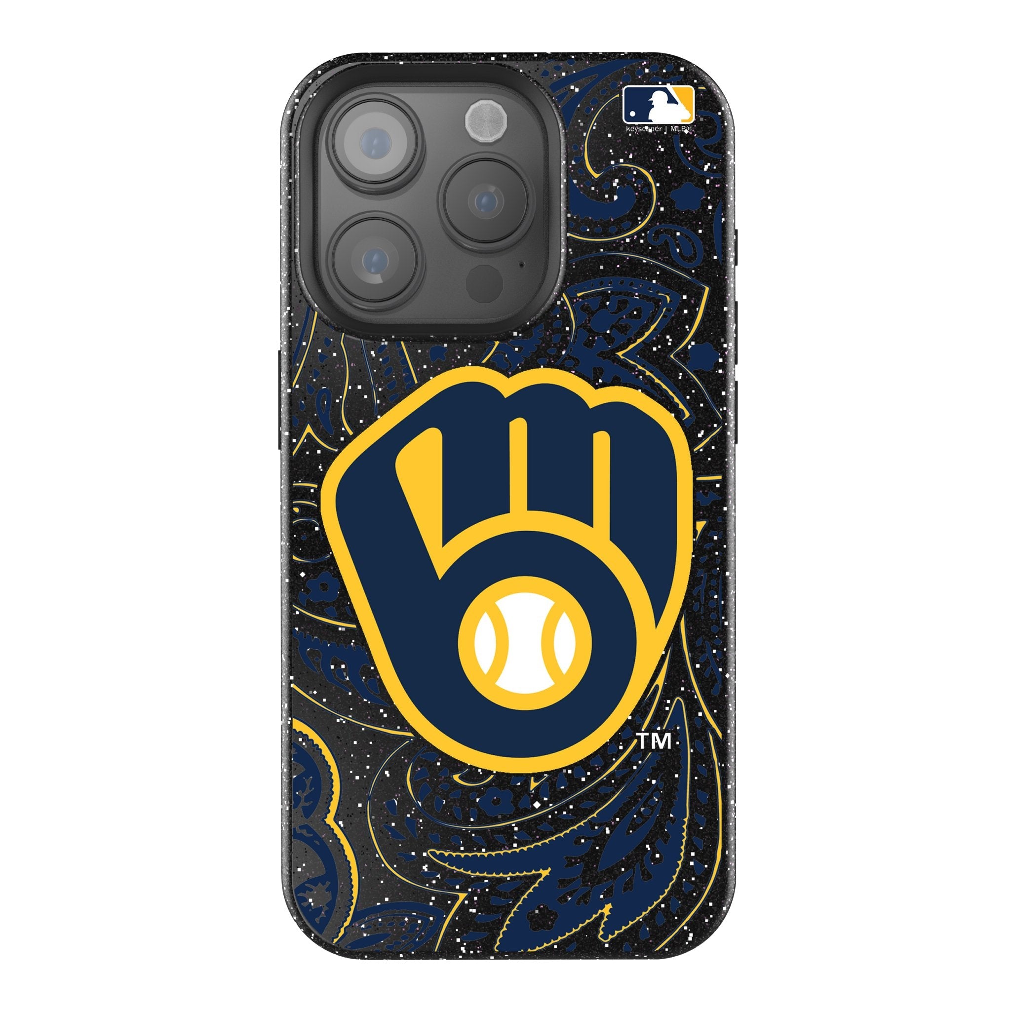 Milwaukee Brewers Paisley Bling Phone Case 1