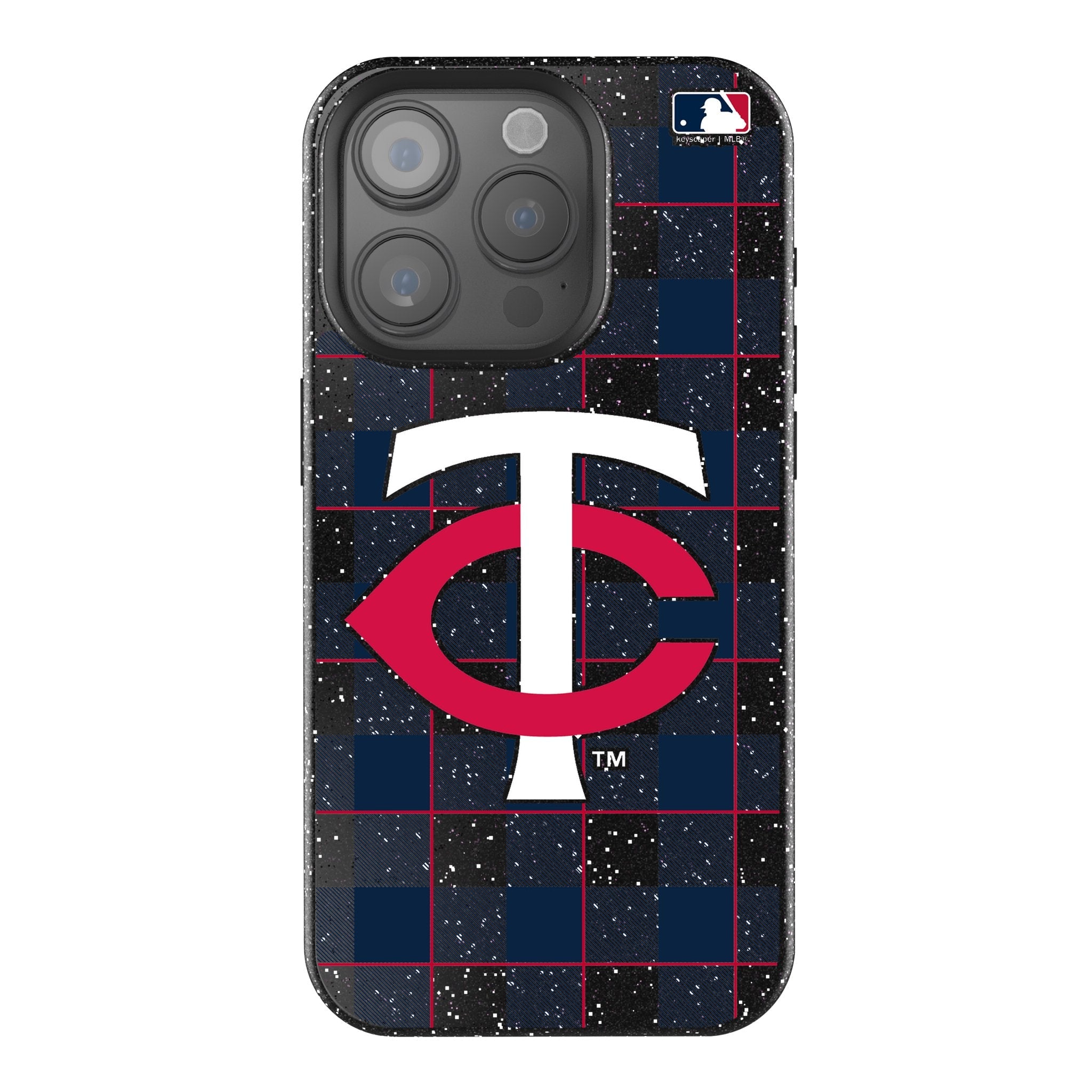 Minnesota Twins Plaid Bling Phone Case 1
