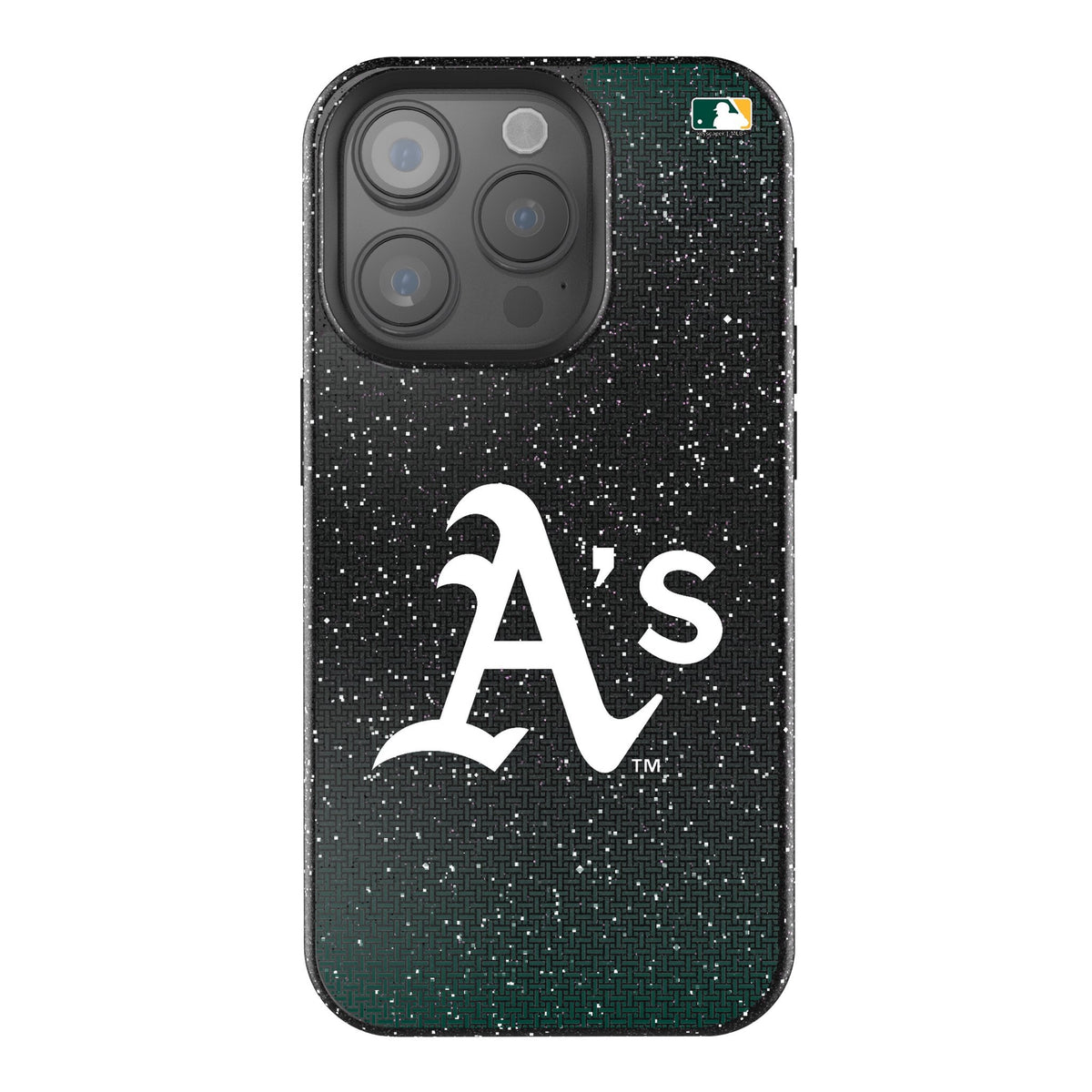 Oakland Athletics Linen Bling Phone Case for Apple iPhone 1