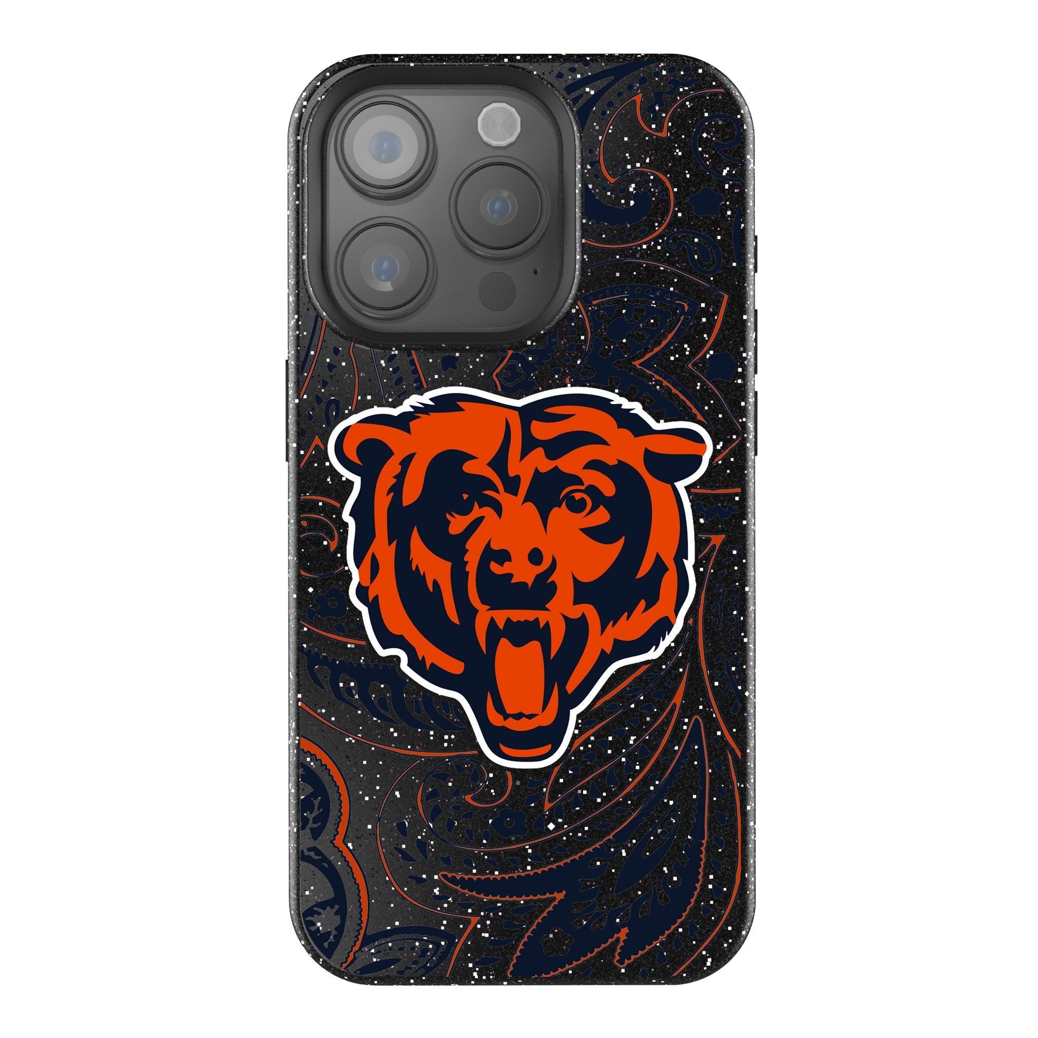 Chicago Bears Paisley Bling Phone Case 1