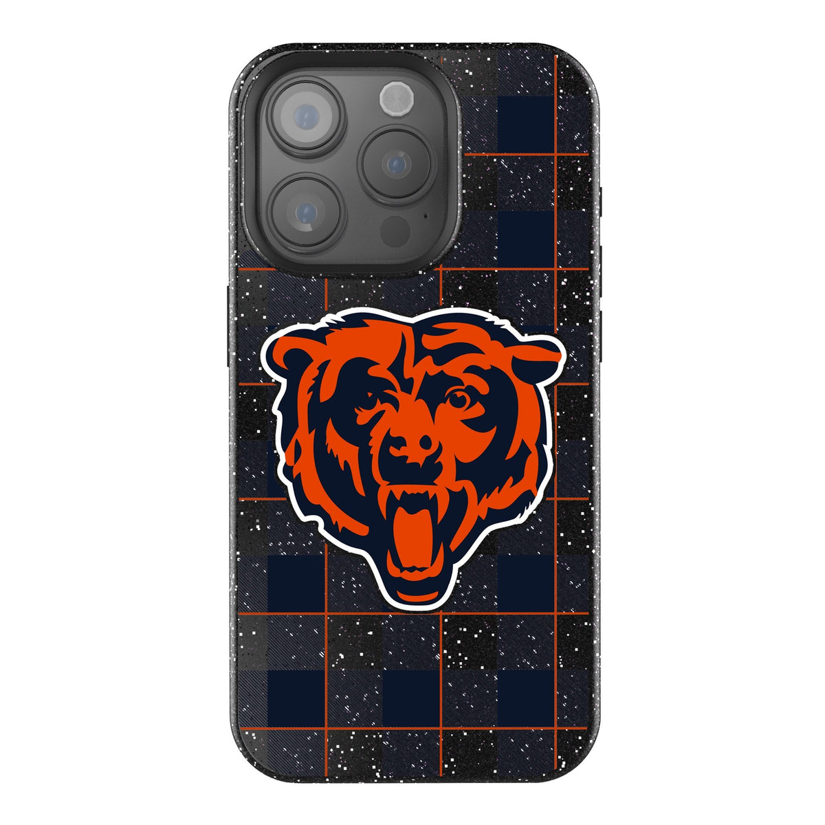 Chicago Bears Plaid Bling Phone Case 1