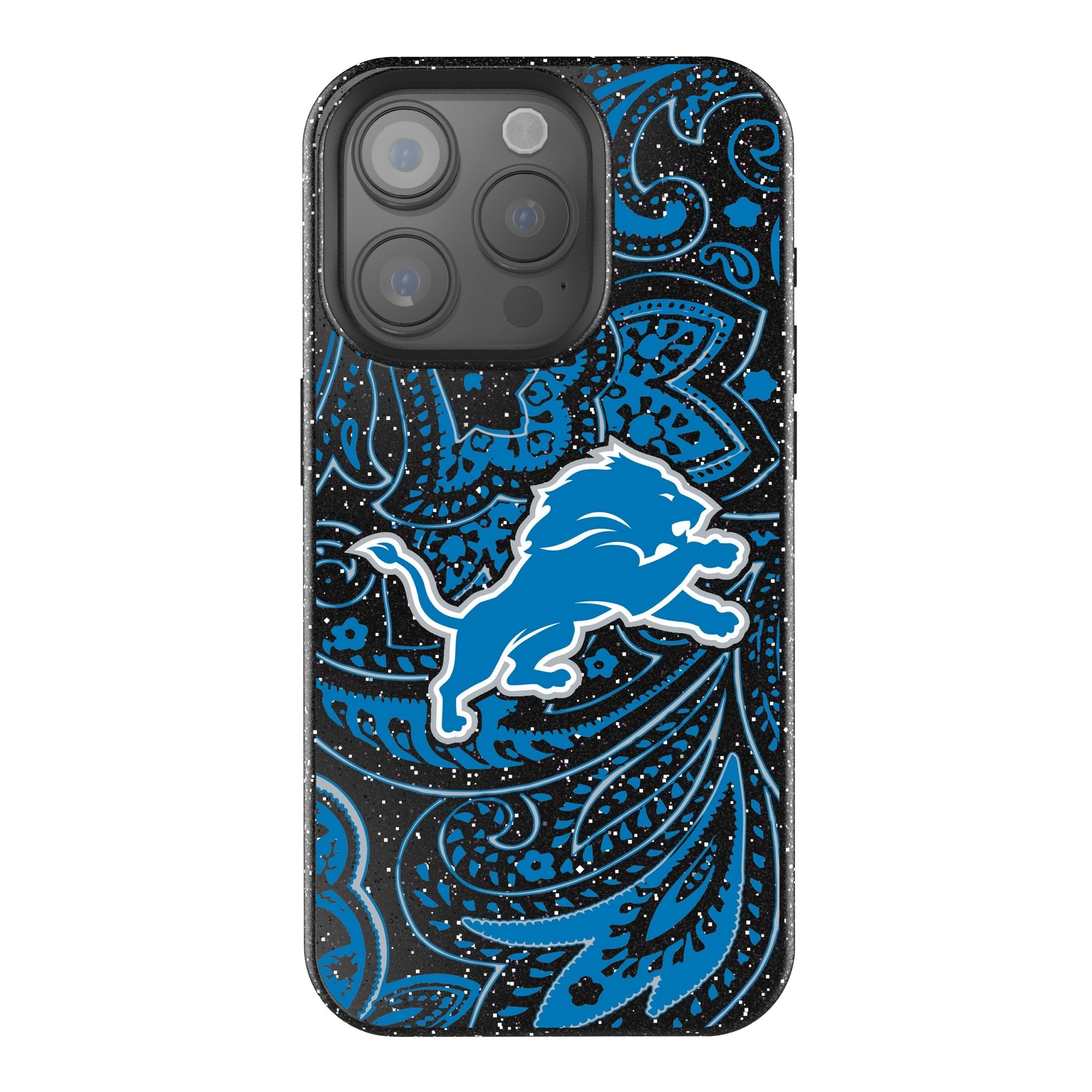 Detroit Lions Paisley Bling Phone Case 1