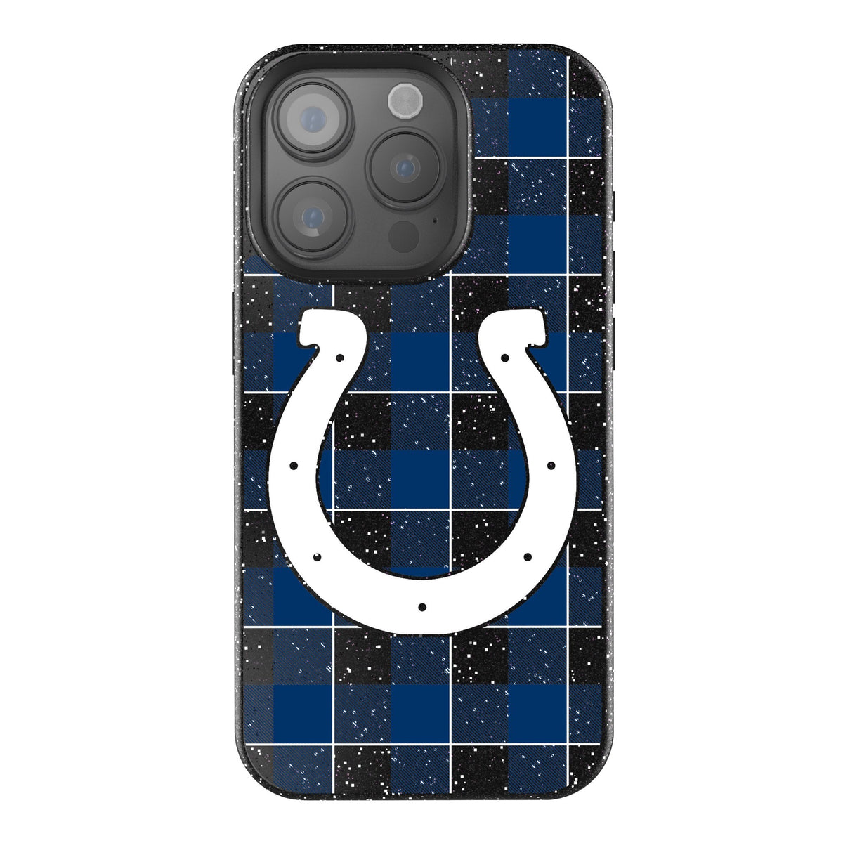 Indianapolis Colts Plaid Bling Phone Case 1