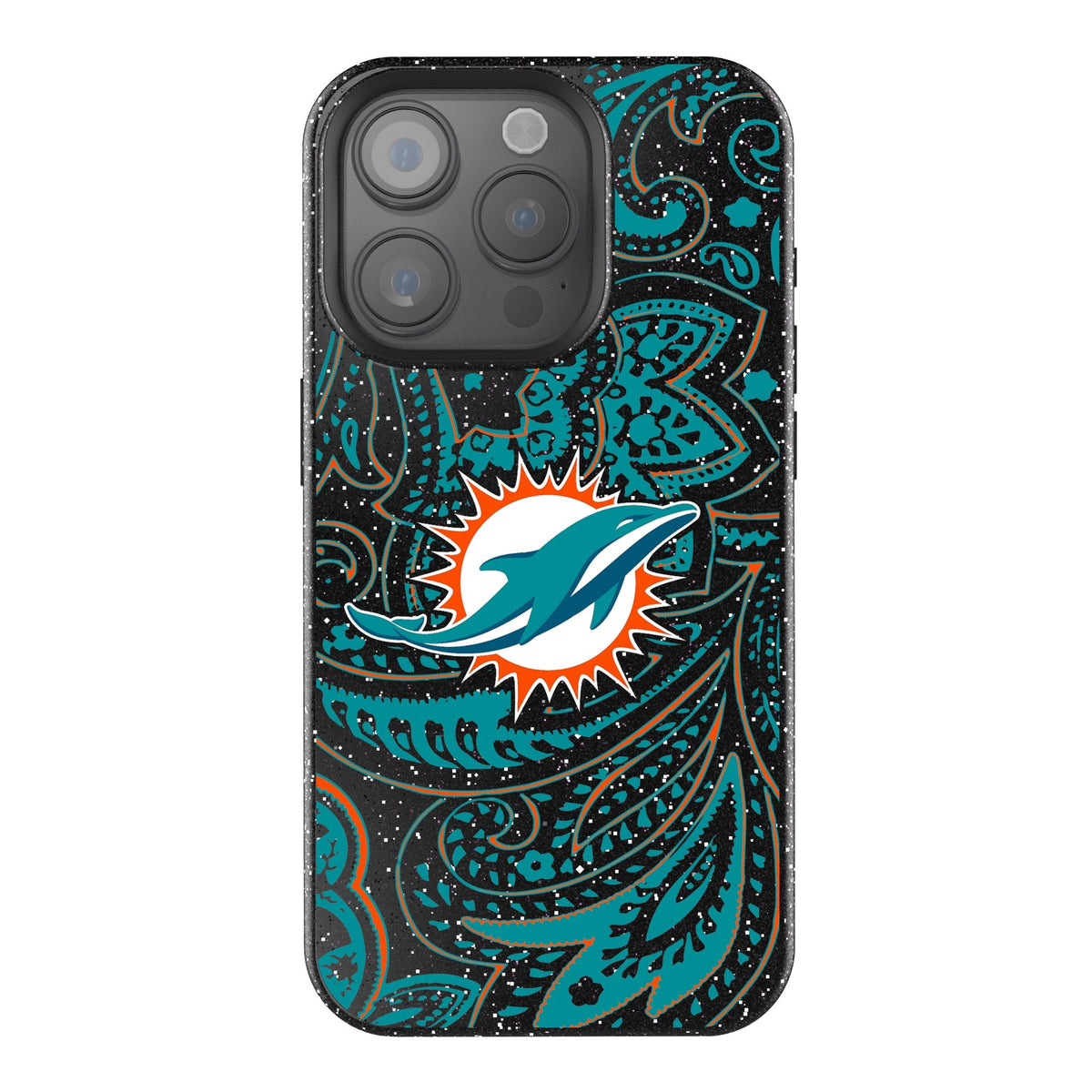 Miami Dolphins Paisley Bling Phone Case 1