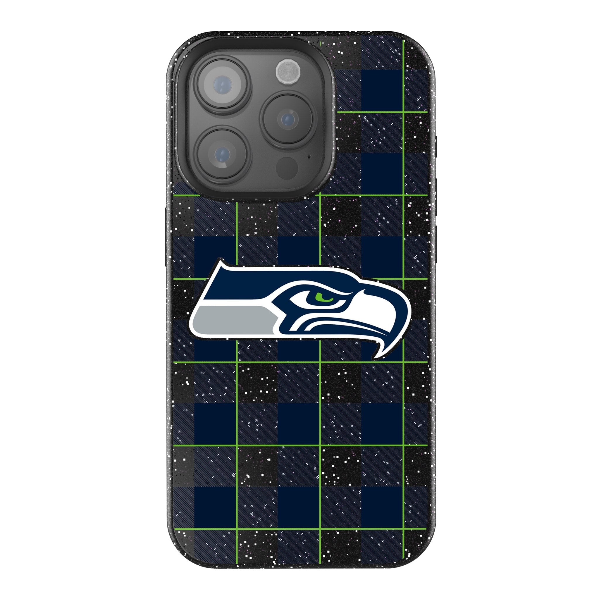 Seattle Seahawks Plaid Bling Phone Case 1