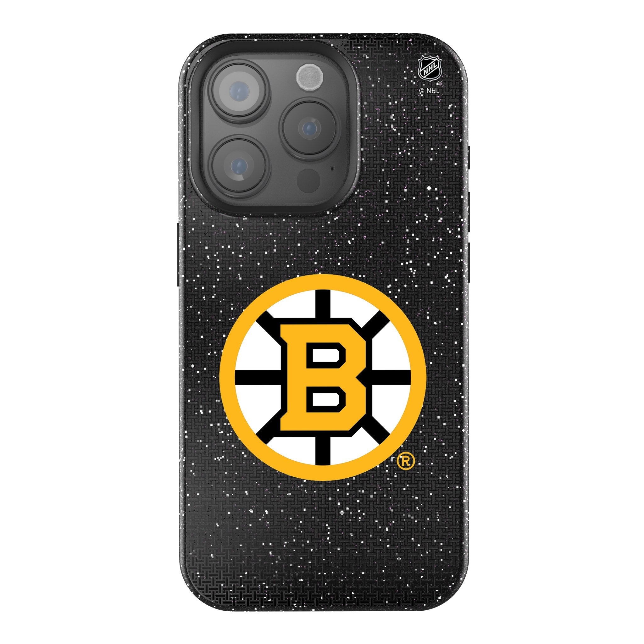 Boston Bruins Linen Bling Phone Case for Apple iPhone 1