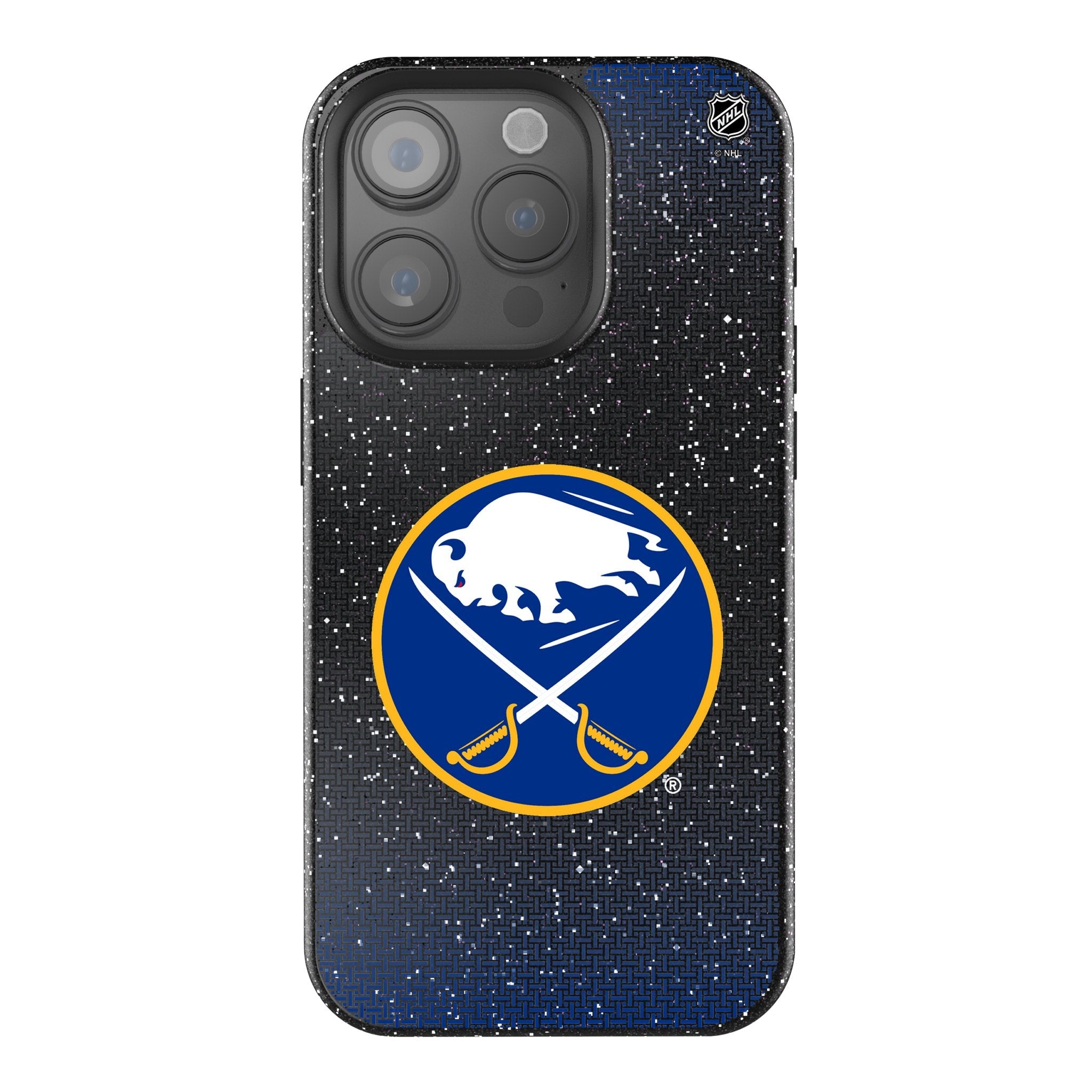 Buffalo Sabres Linen Bling Phone Case for Apple iPhone