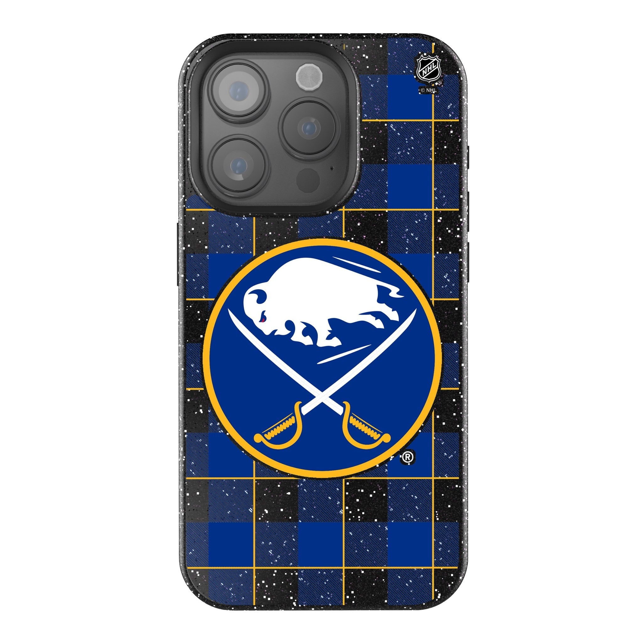Buffalo Sabres Plaid Bling Phone Case