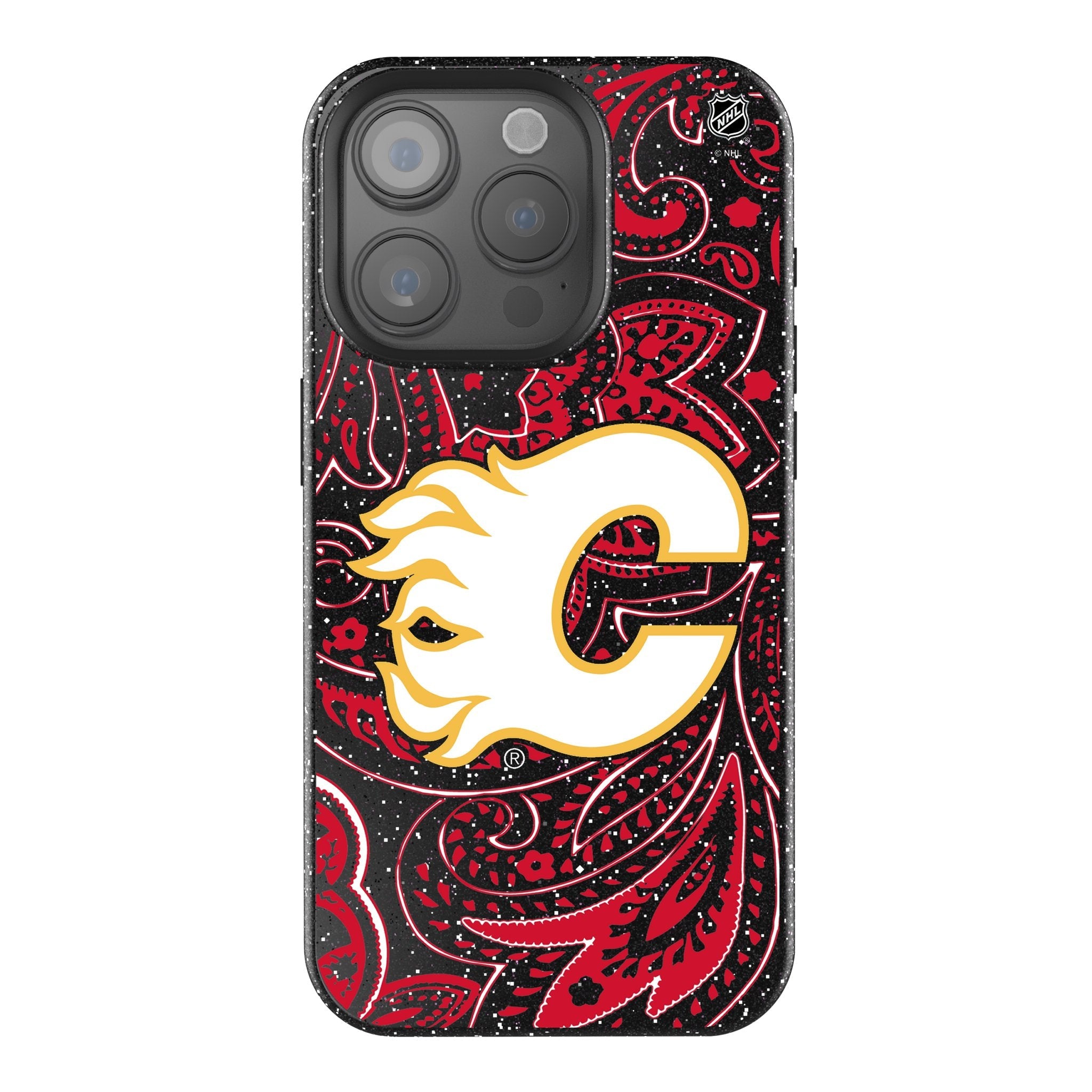 Calgary Flames Paisley Bling Phone Case