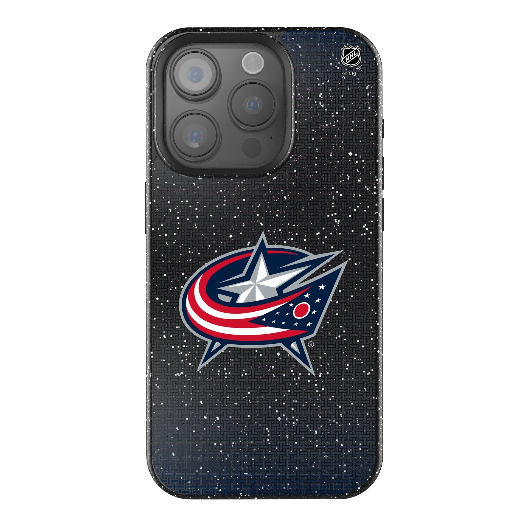 Columbus Blue Jackets Linen Bling Phone Case for Apple iPhone