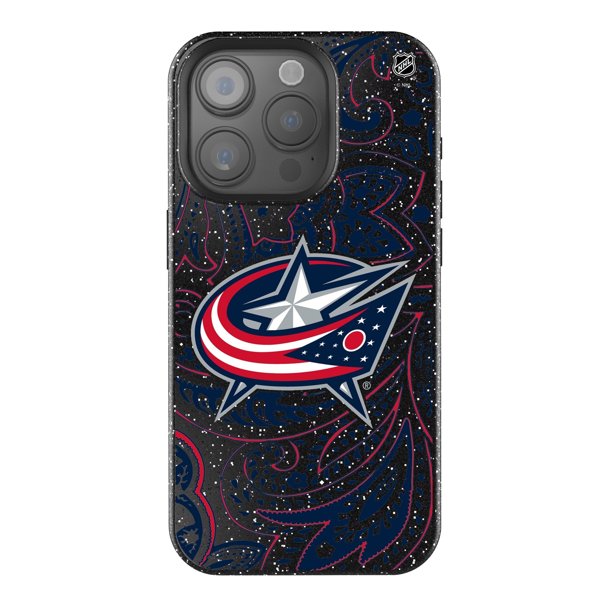 Columbus Blue Jackets Paisley Bling Phone Case