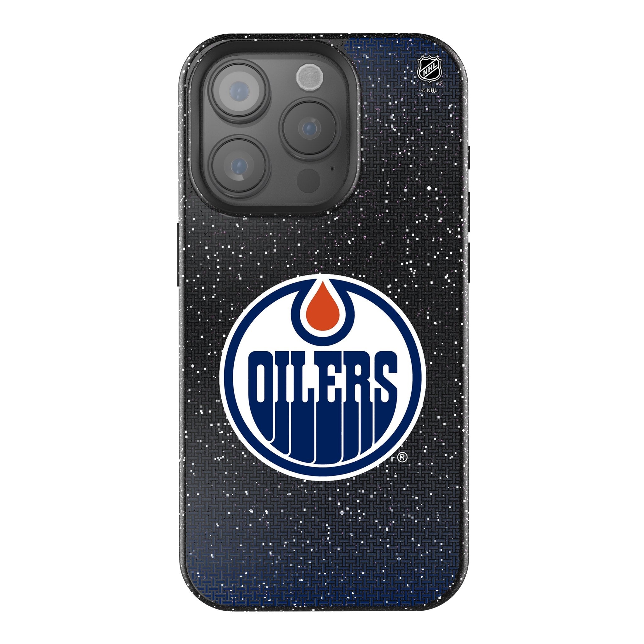 Edmonton Oilers Linen Bling Phone Case for Apple iPhone