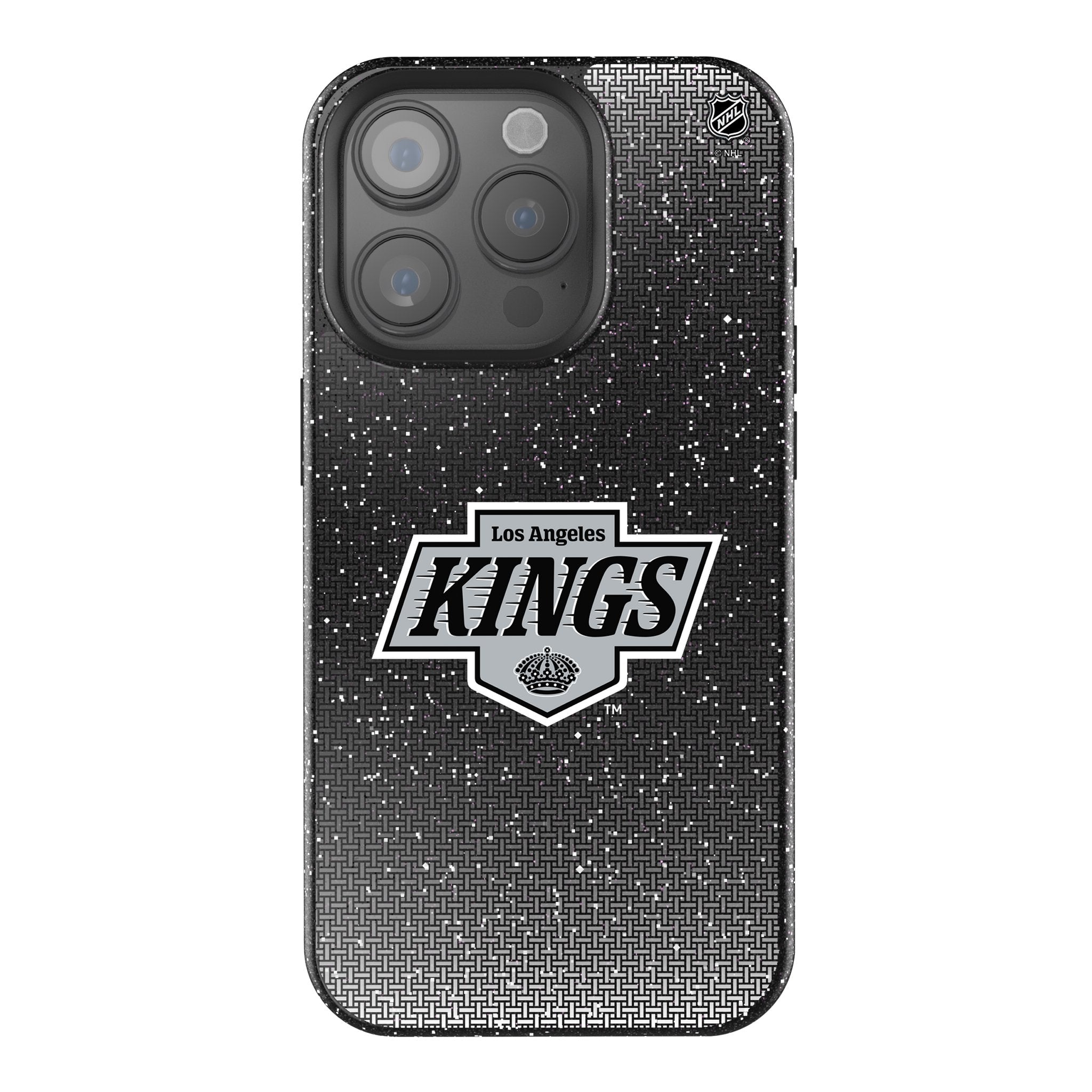LA Kings Linen Bling Phone Case for Apple iPhone