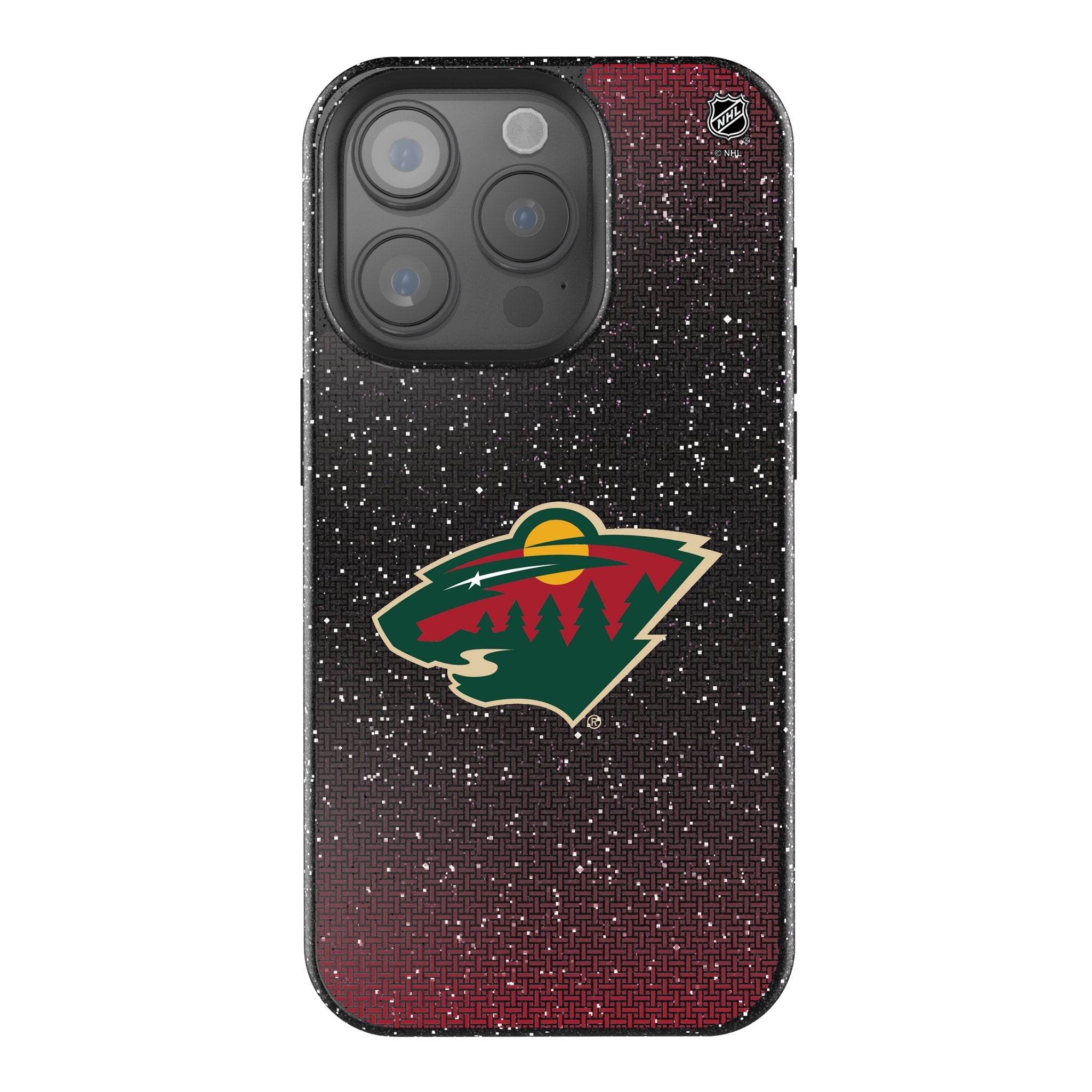 Minnesota Wild Linen Bling Phone Case for Apple iPhone