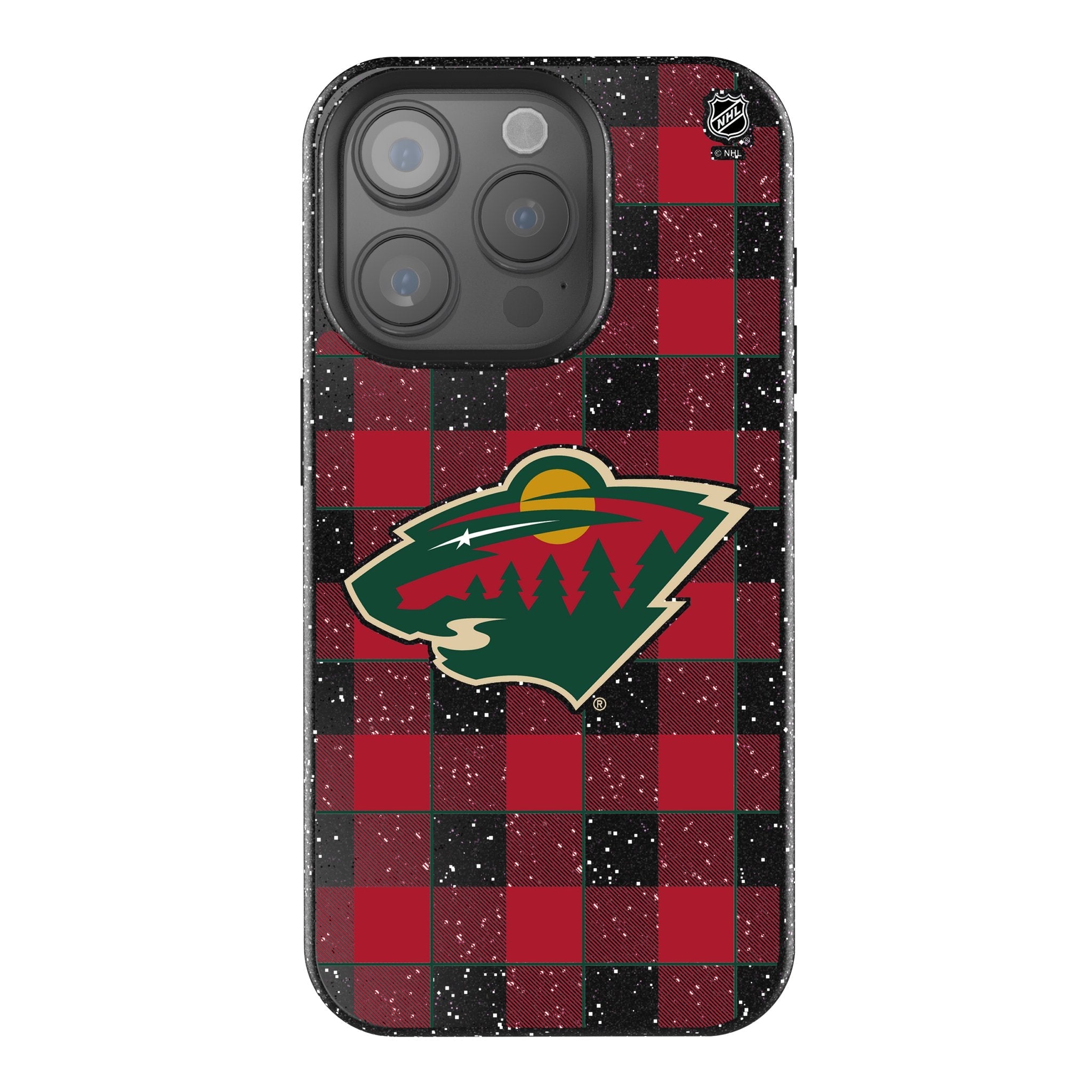Minnesota Wild Plaid Bling Phone Case