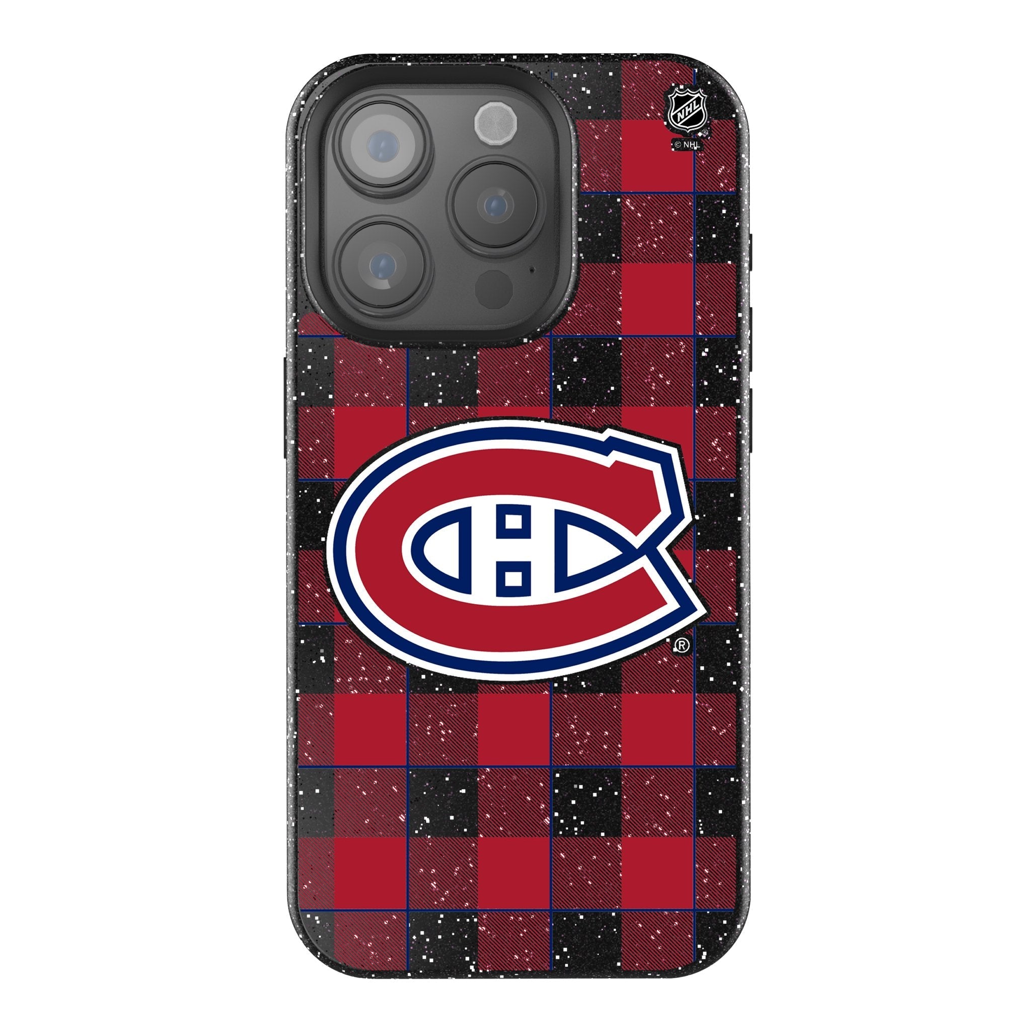 Montreal Canadiens Plaid Bling Phone Case